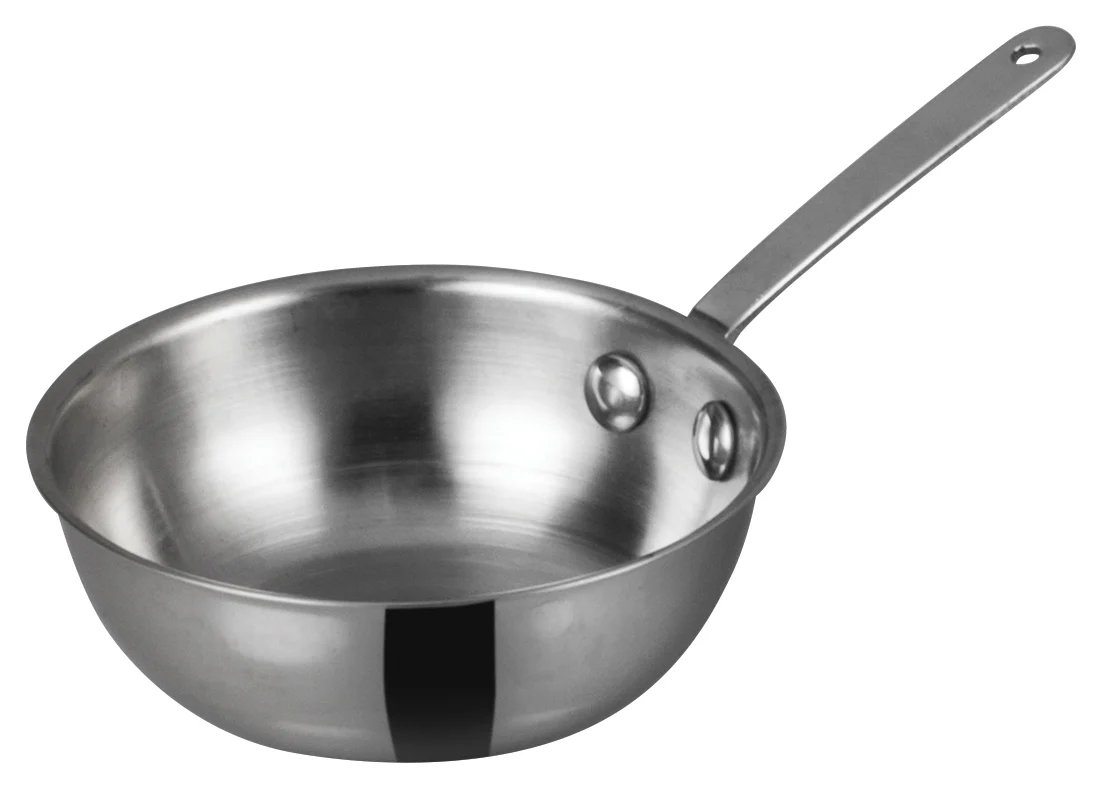 Winco DCWD-102S 5 Oz Mini Wok Round Stainless Steel 4 Inch Diameter with Standard Design - Image 2