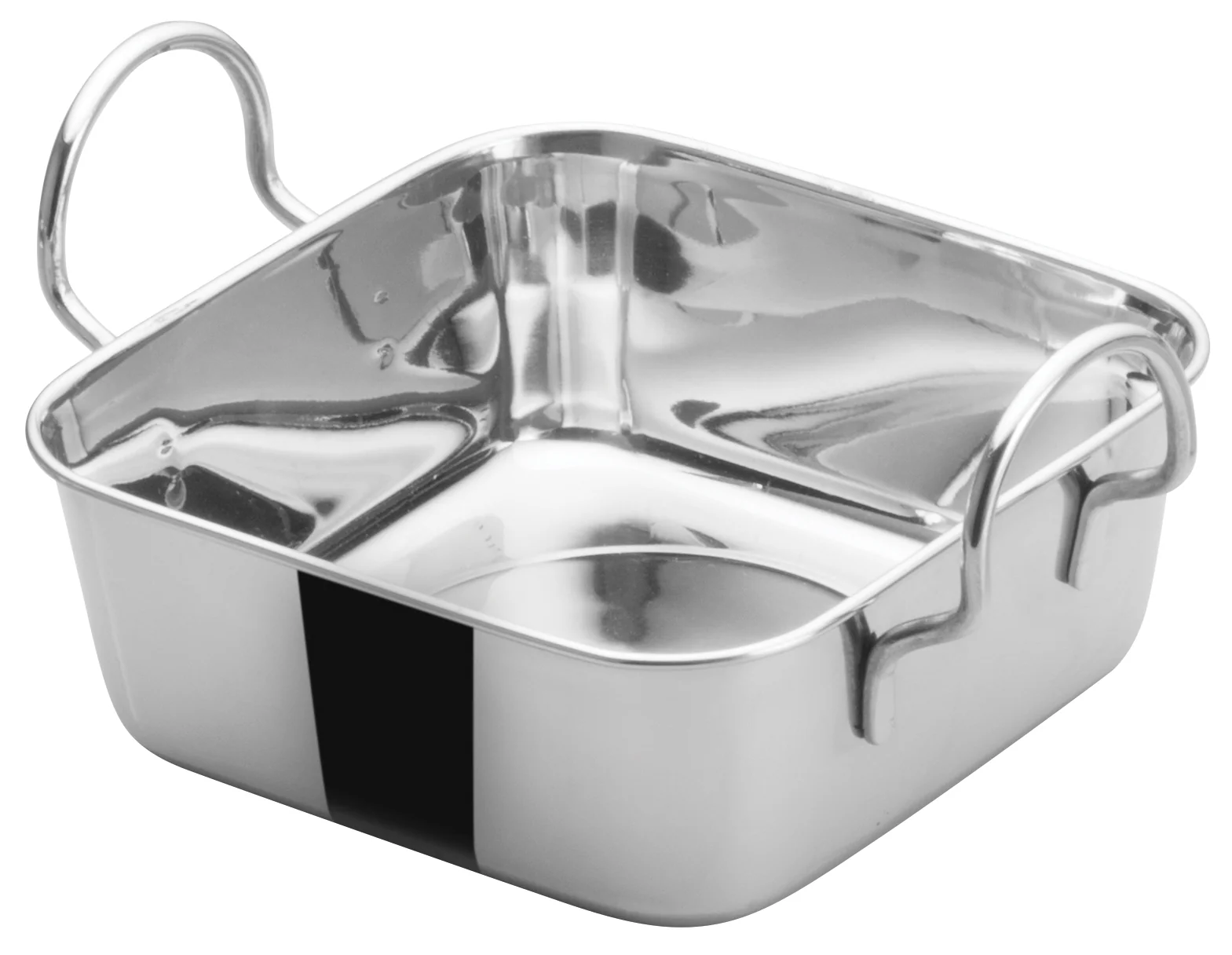 Winco DDSB-101S 13 Oz Mini Roasting Pan Stainless Steel Square with Smooth Surfaces - Image 2