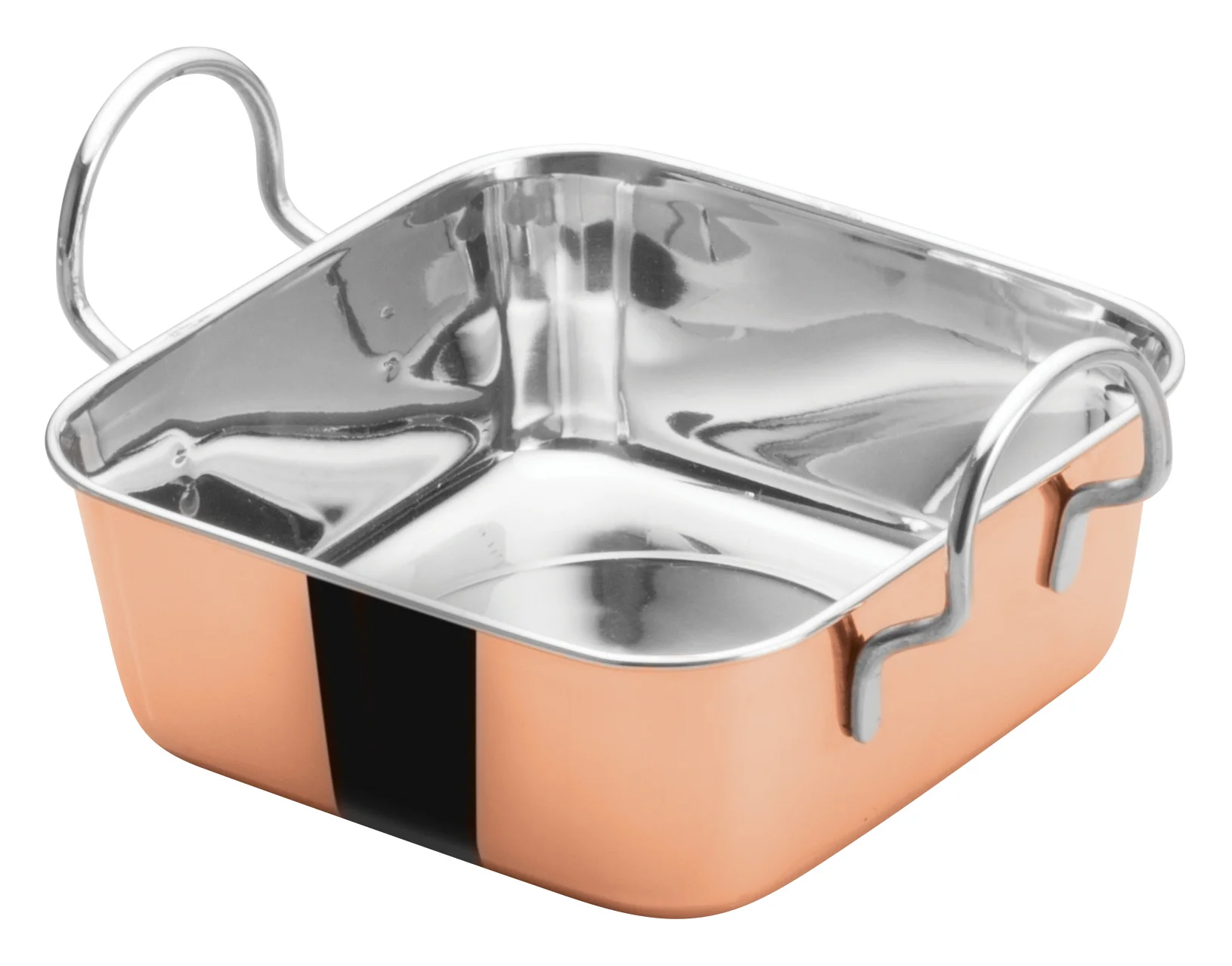Winco DDSB-202C 24 Oz Mini Roasting Pan Copper-plated Square Cookware - Image 2
