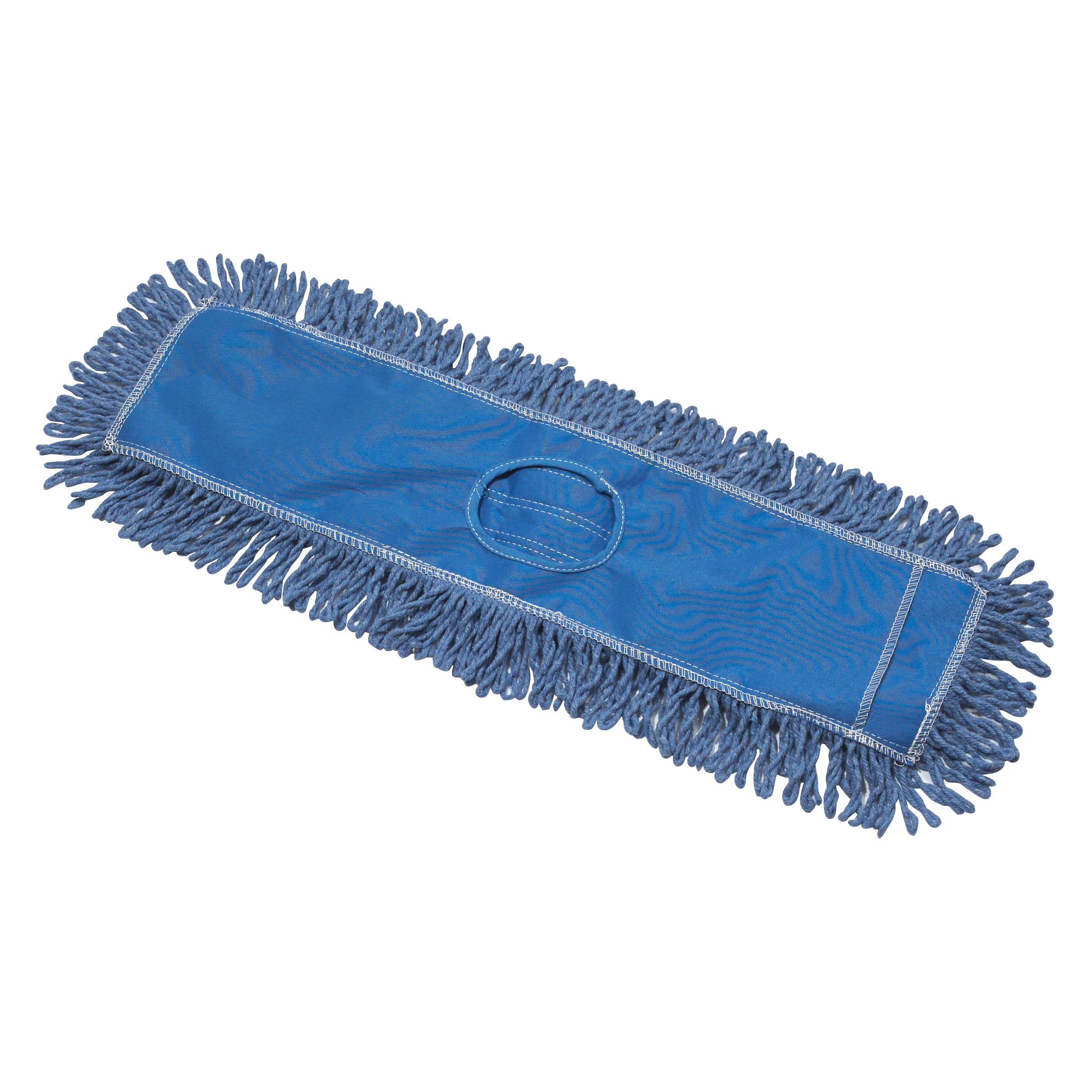 Winco DMB-24H Dust Mop 24 Inch Cotton Blend Blue Head Refill - Image 4