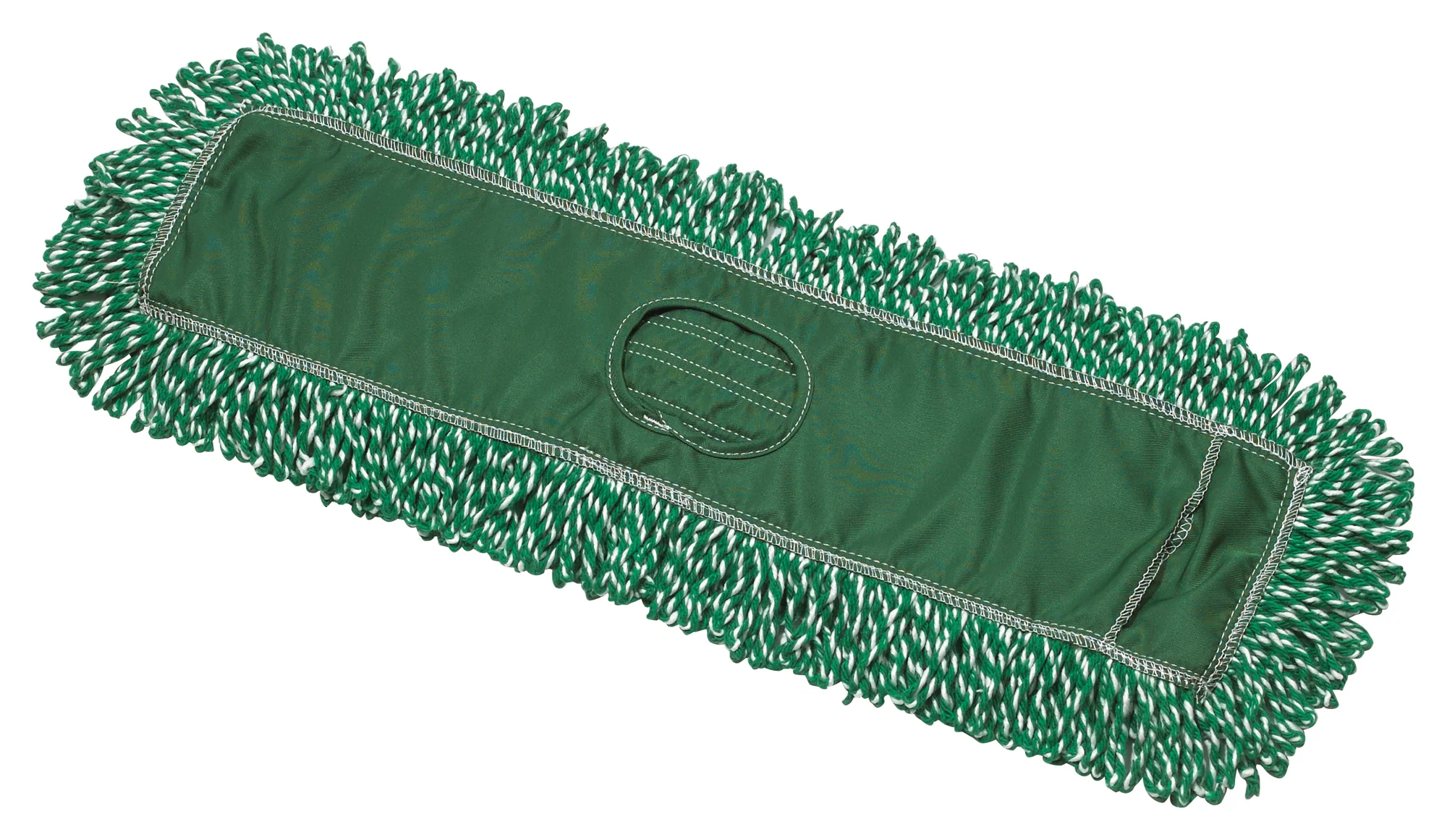 Winco DMM-24H 24 Inch Dust Mop Head Refill Cotton Blend Green - Image 2