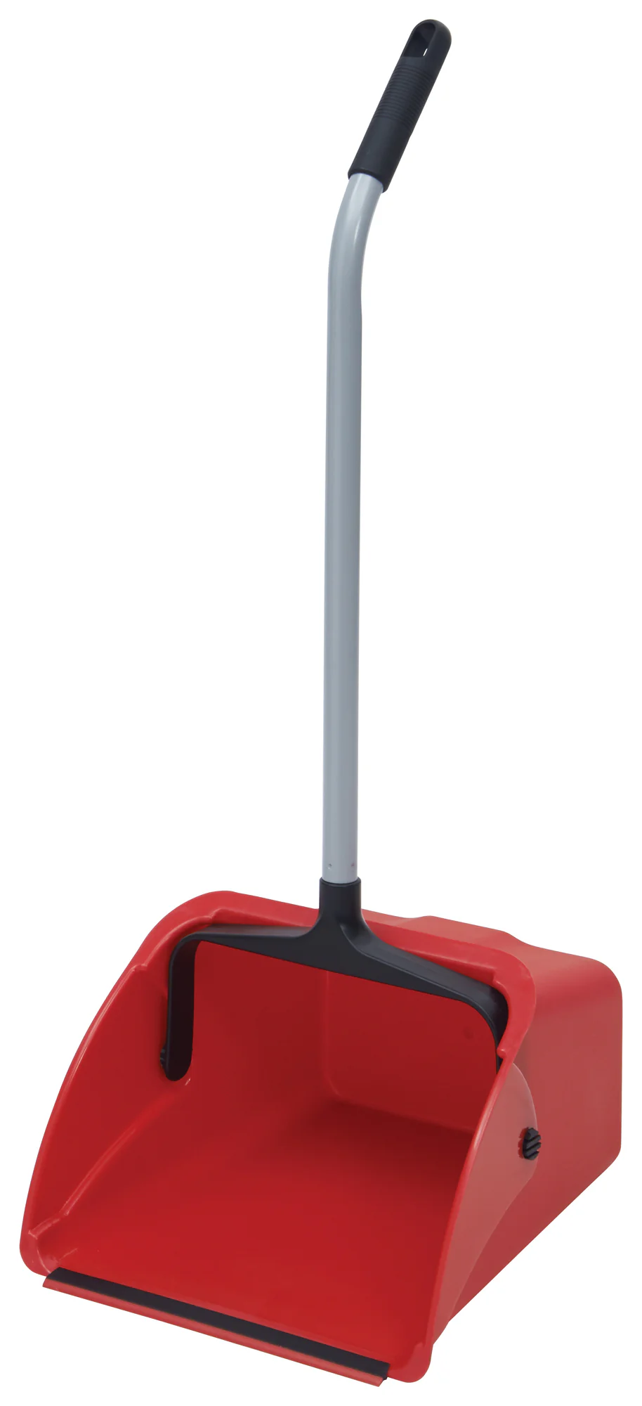 Winco DP-14R 13-5/8 Inch Jumbo Lobby Dust Pan Polypropylene Red with Ergonomic Handle - Image 3