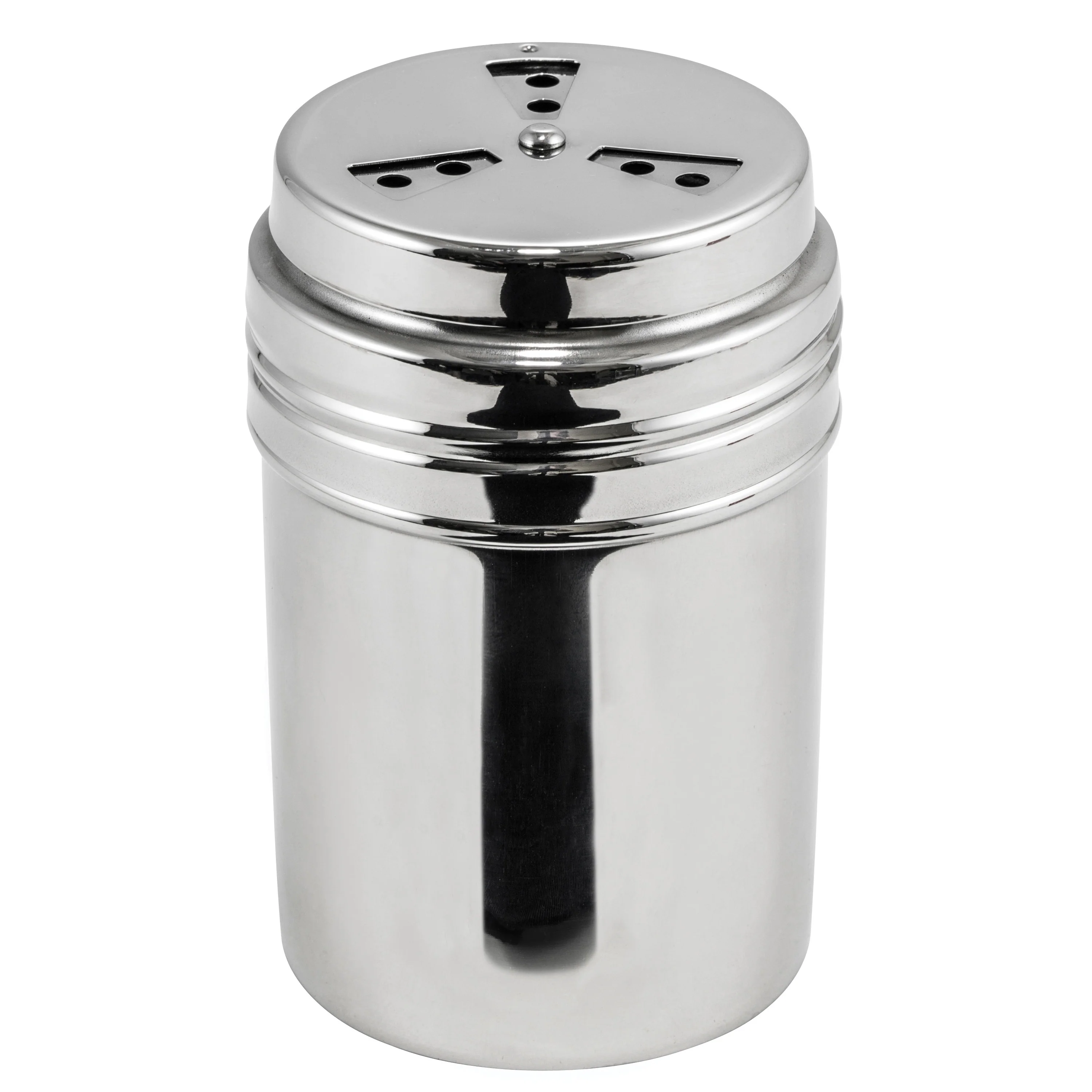 Winco DRG-8P 8 Oz Shaker Dredge 3-way Adjustable Top Stainless Steel Mirror Finish - Image 2