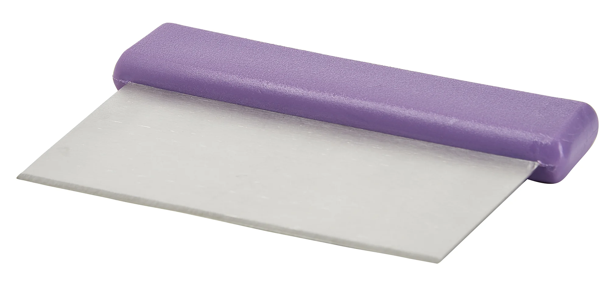 Winco DSC-2P 6 Inch Dough Scraper Allergen Free Purple Plastic Handle Stainless Steel - Image 2