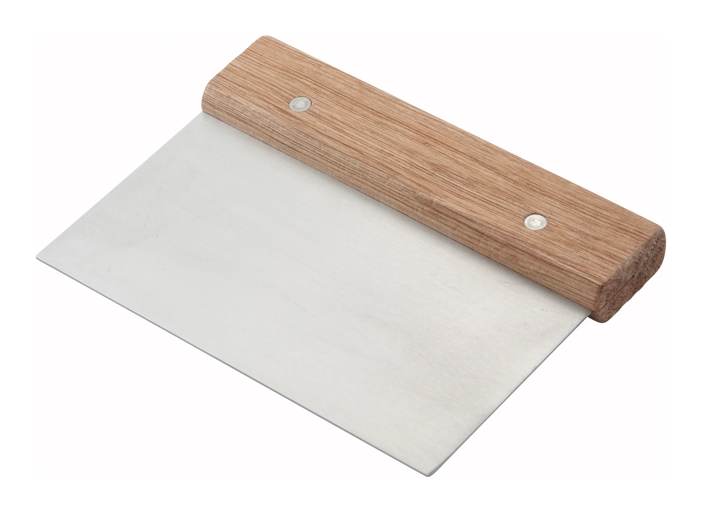 Winco DSC-3 6 Inch Blade Dough Scraper Stainless Steel Wood Handle - Image 2