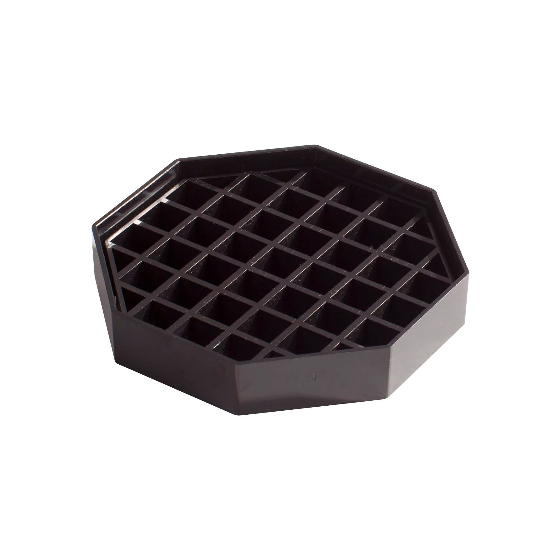 Winco DT-45 4-1/2 Inch Octagonal Drip Tray Dishwasher Safe BPA Free Plastic Black - Image 3