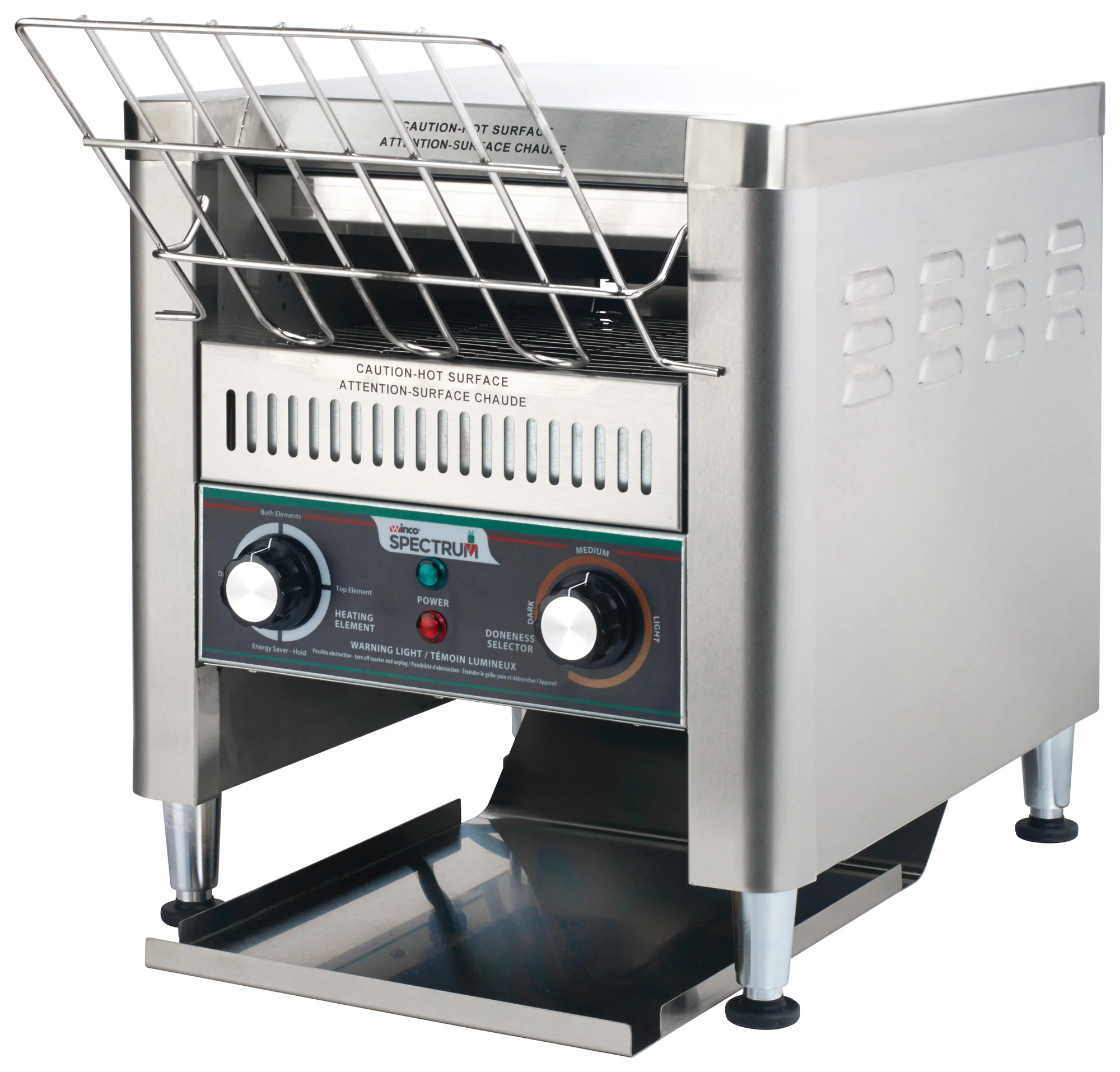 Winco ECT-300 Horizontal Conveyor Toaster 16 Inch Width 300 Slices Hour - Image 3