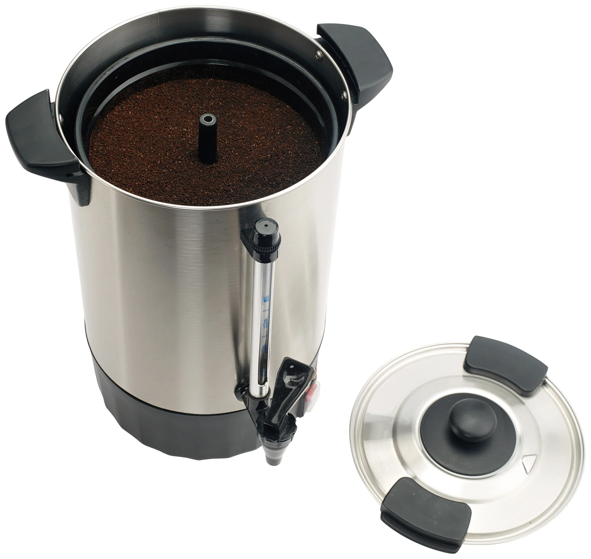 Winco ECU-50A 12 Inch Commercial Coffee Urn Electric with Twist-locking Lid Stainless Steel - Image 4