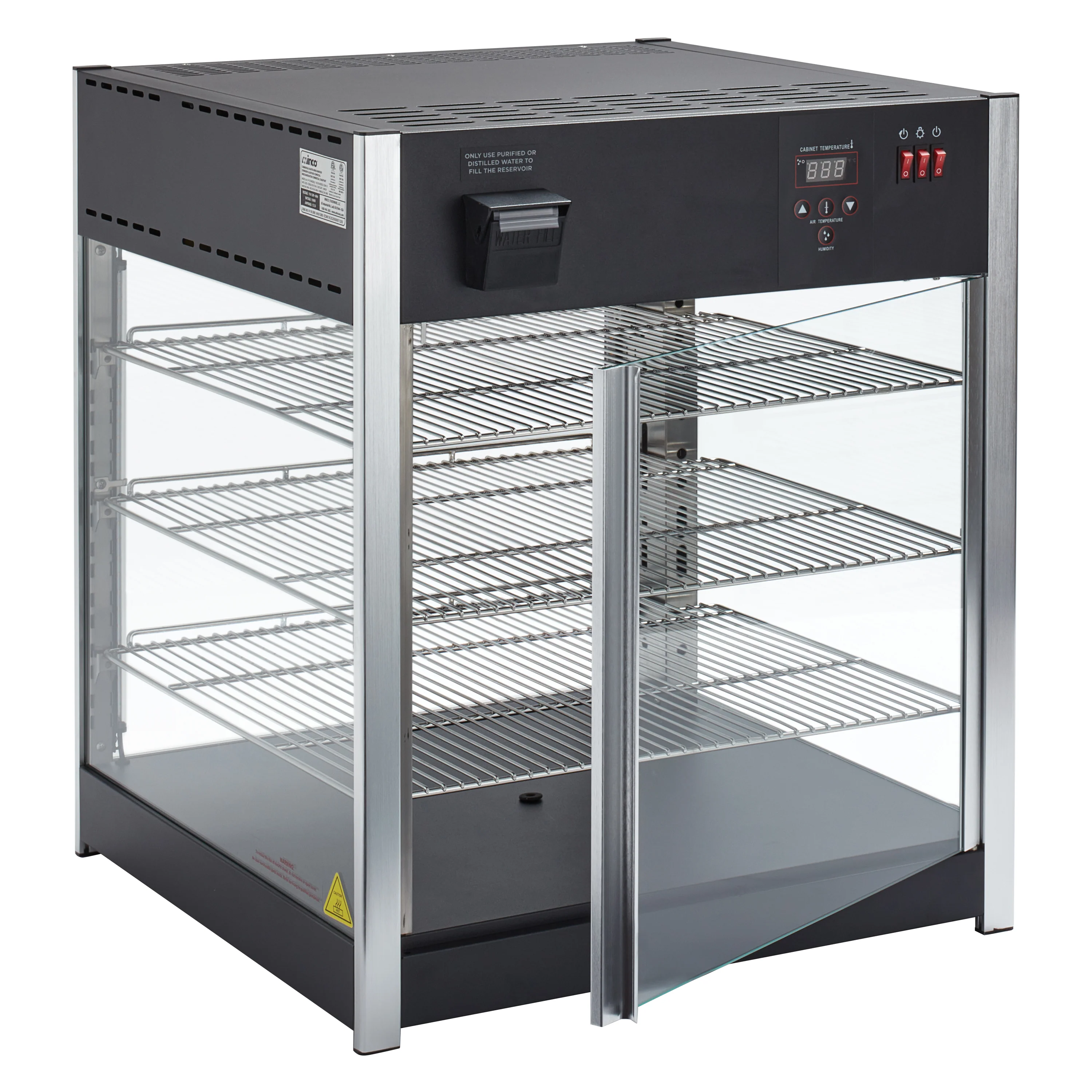 Winco EDM-1PT 25 Inch Countertop Display Merchandiser with Rotating Motor - Image 4