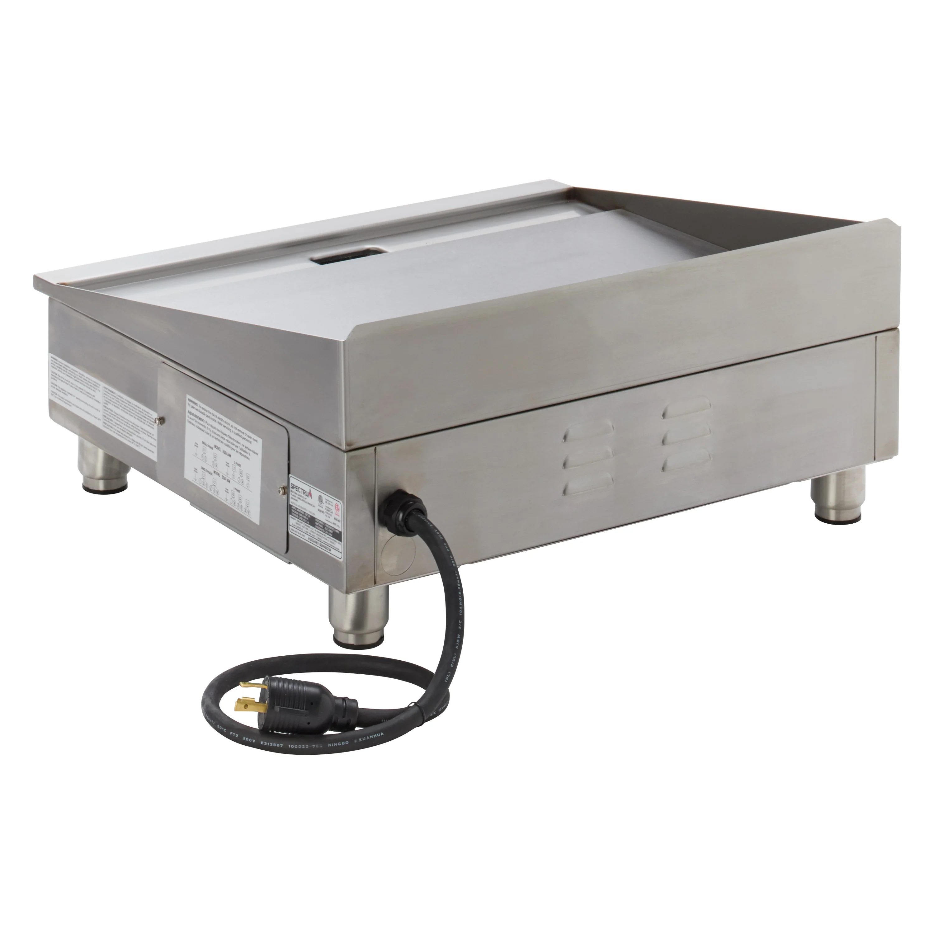 Winco EGD-24M 24 Inch Electric Griddle Solid Steel Cook Plate with Two Zones - Image 5