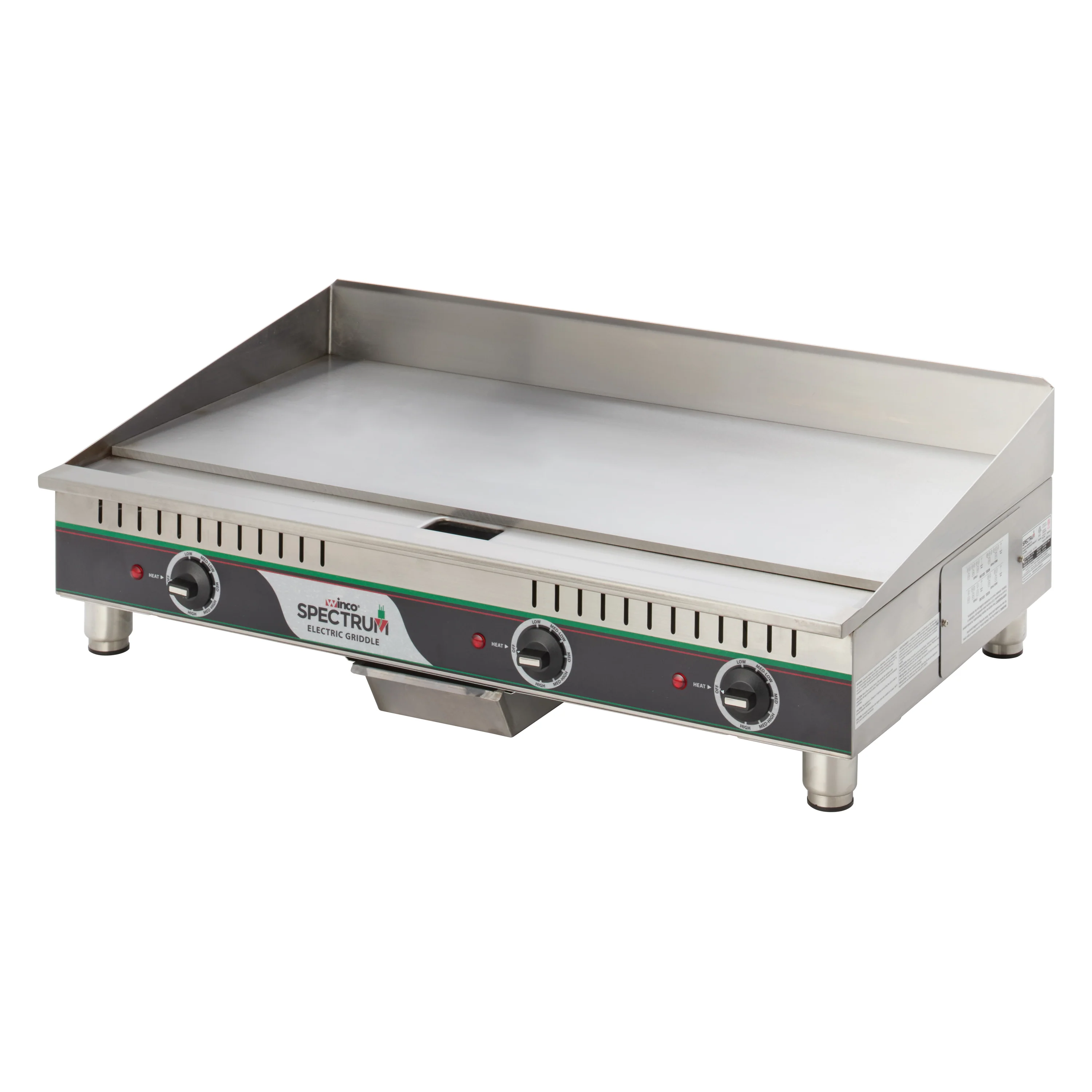 Winco EGD-36M 36 Inch Electric Griddle with 3 Heat Zones Stainless Steel