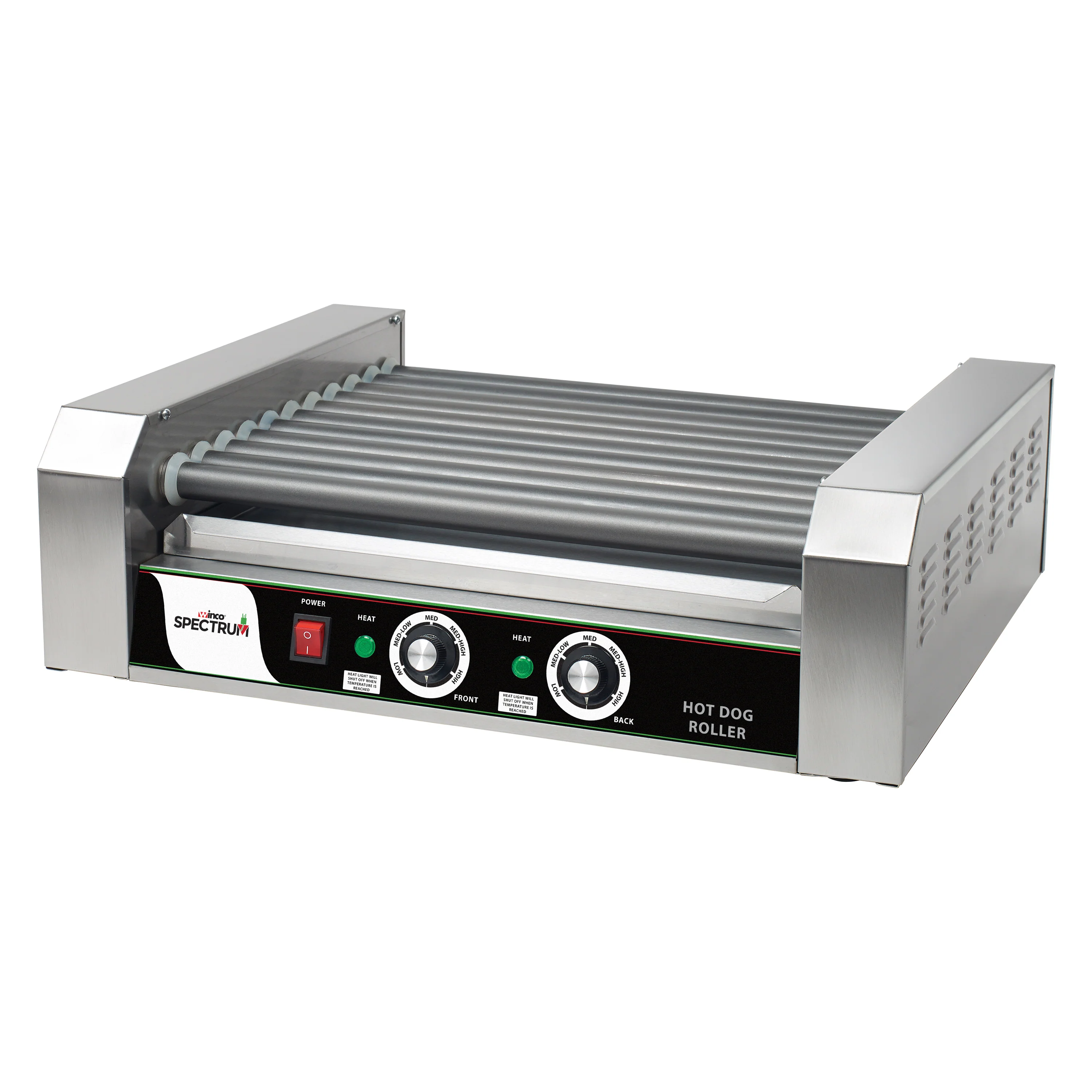 Winco EHDG-11R 23 Inch Hot Dog Grill Roller Type with 30 Hot Dogs Capacity - Image 3