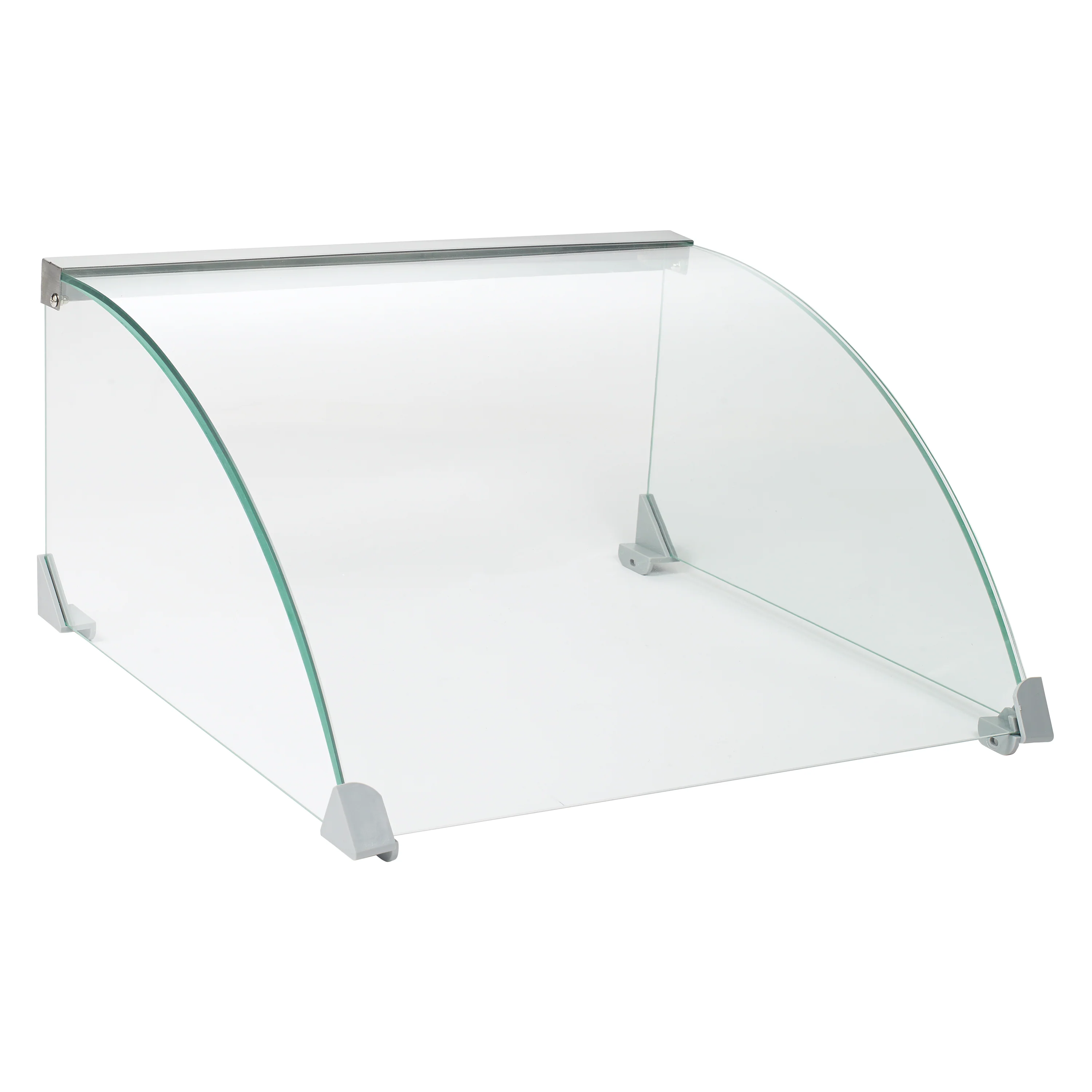 Winco EHDG-11SG 19 Inch Glass Hot Dog Grill Sneeze Guard with Clear Design