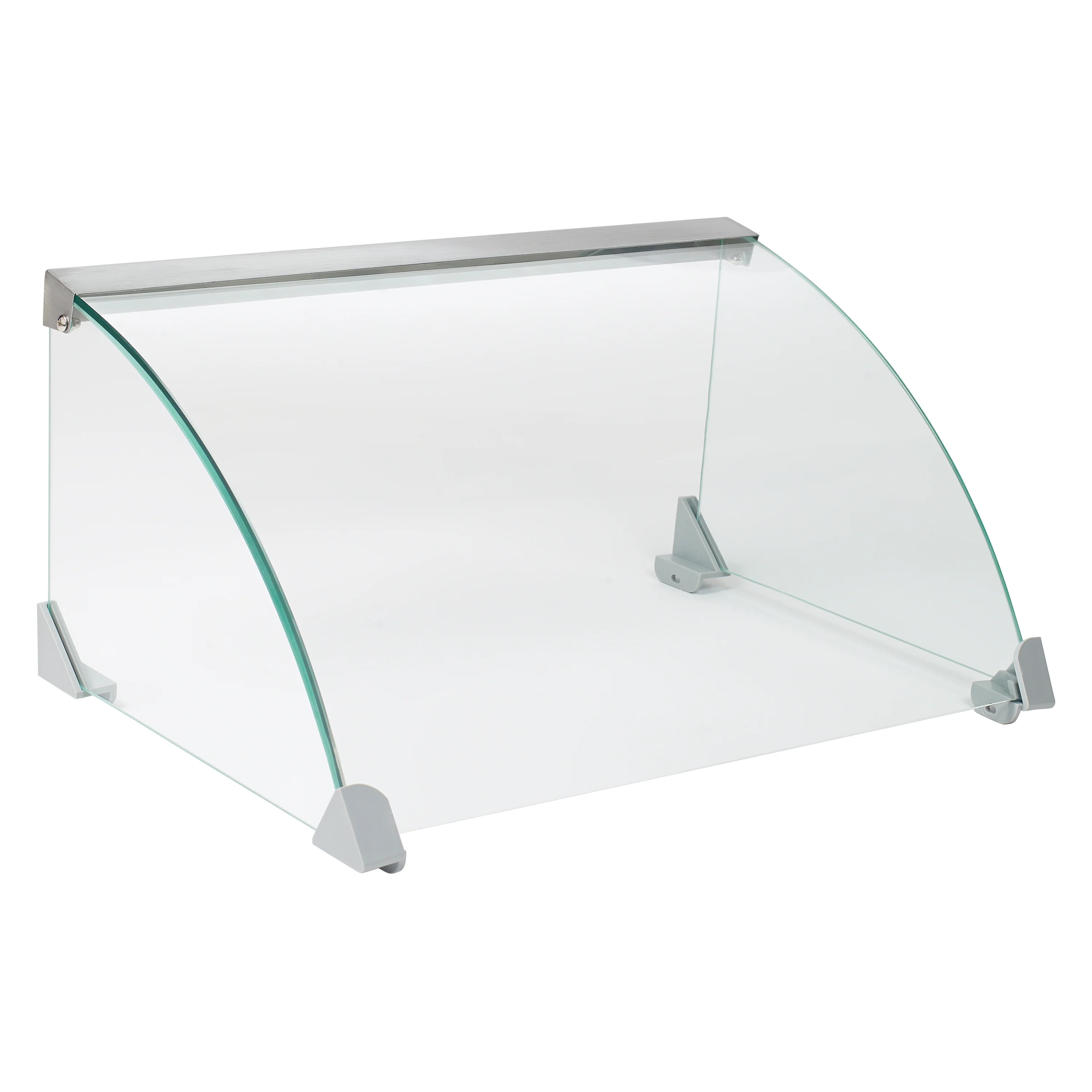 Winco EHDG-7SG 20 Inch Hot Dog Grill Sneeze Guard Glass Clear with Pass-thru Design - Image 4