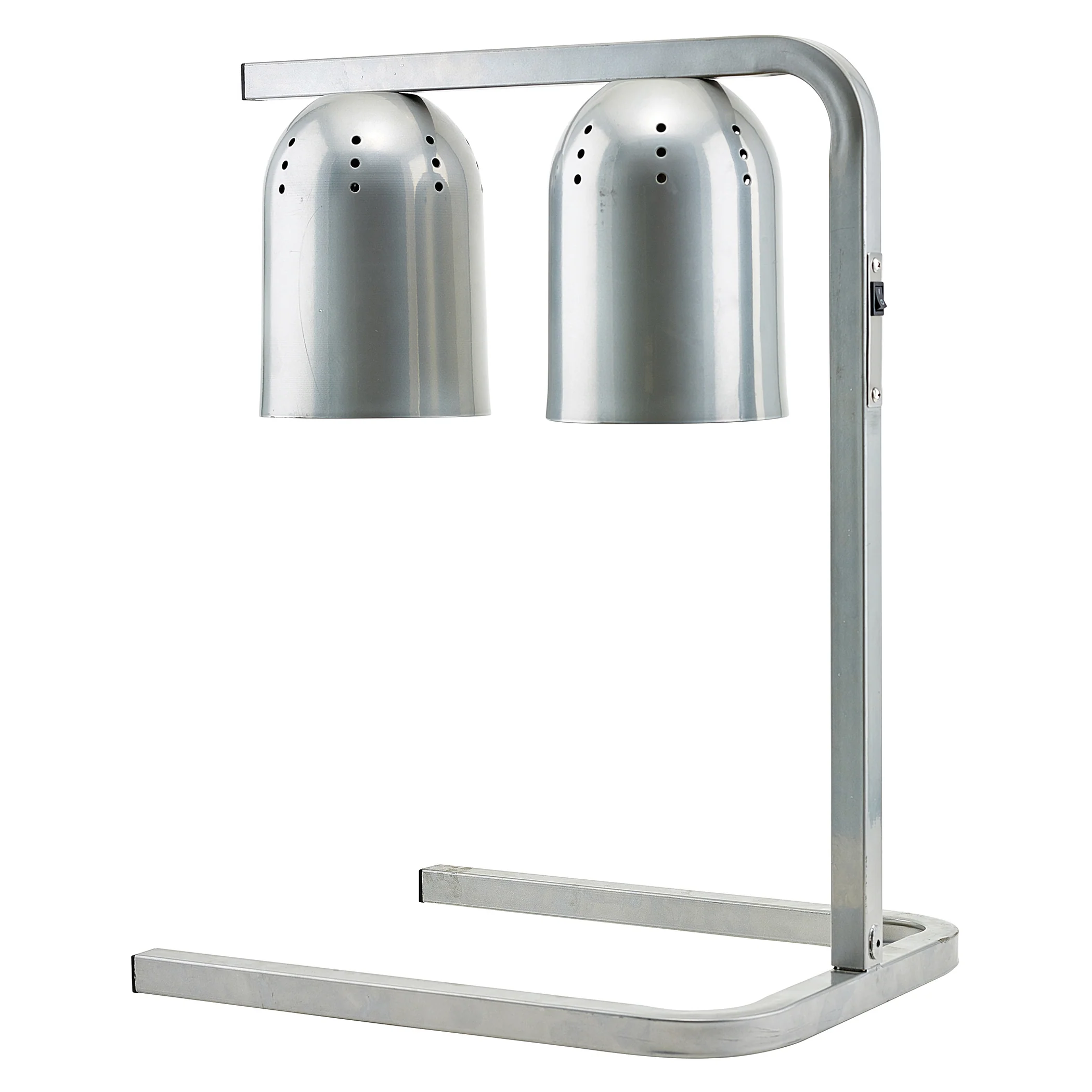 Winco EHL-2C 19-3/4 Inch Electric Heat Lamp Stainless Steel with 2 Bulbs - Image 2
