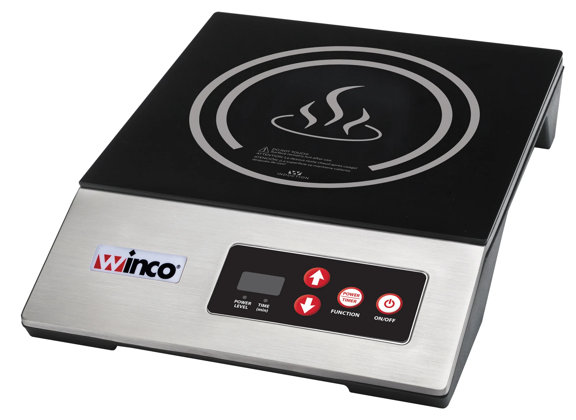 Winco EIC-400E 12 Inch Electric Induction Cooker with Ceramic Glass Surface - Image 4