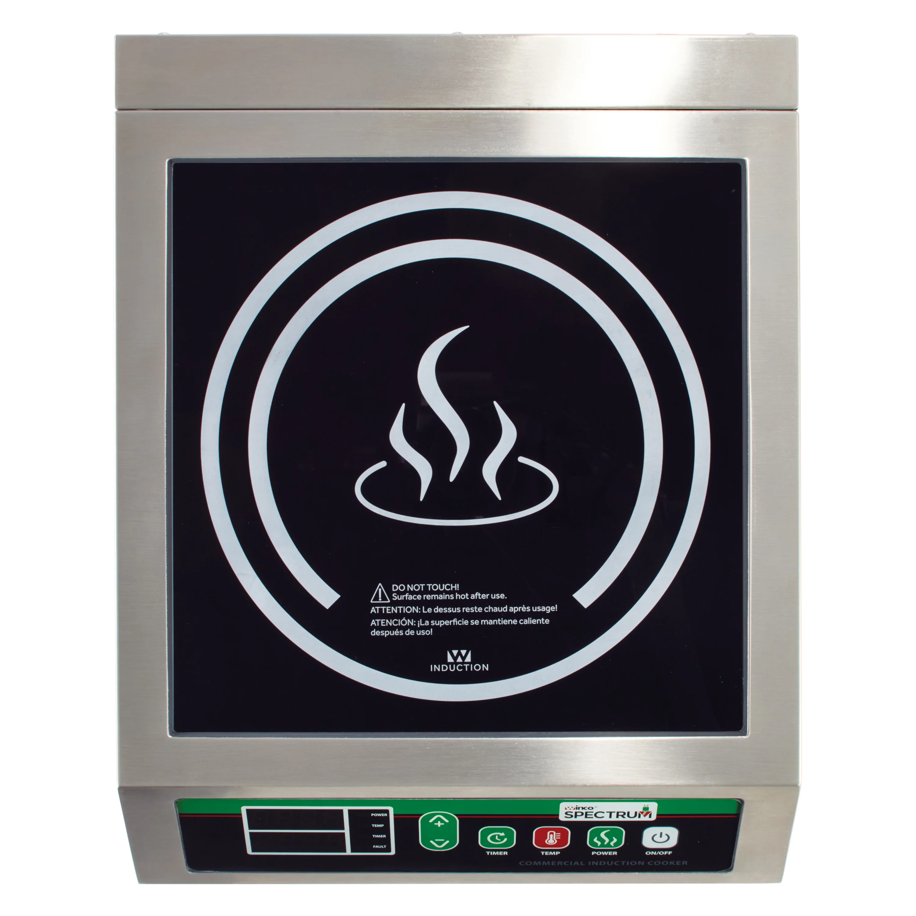 Winco EICS-18 11-13/16 Inch Electric Induction Cooker Stainless Steel with Digital Controls - Image 5