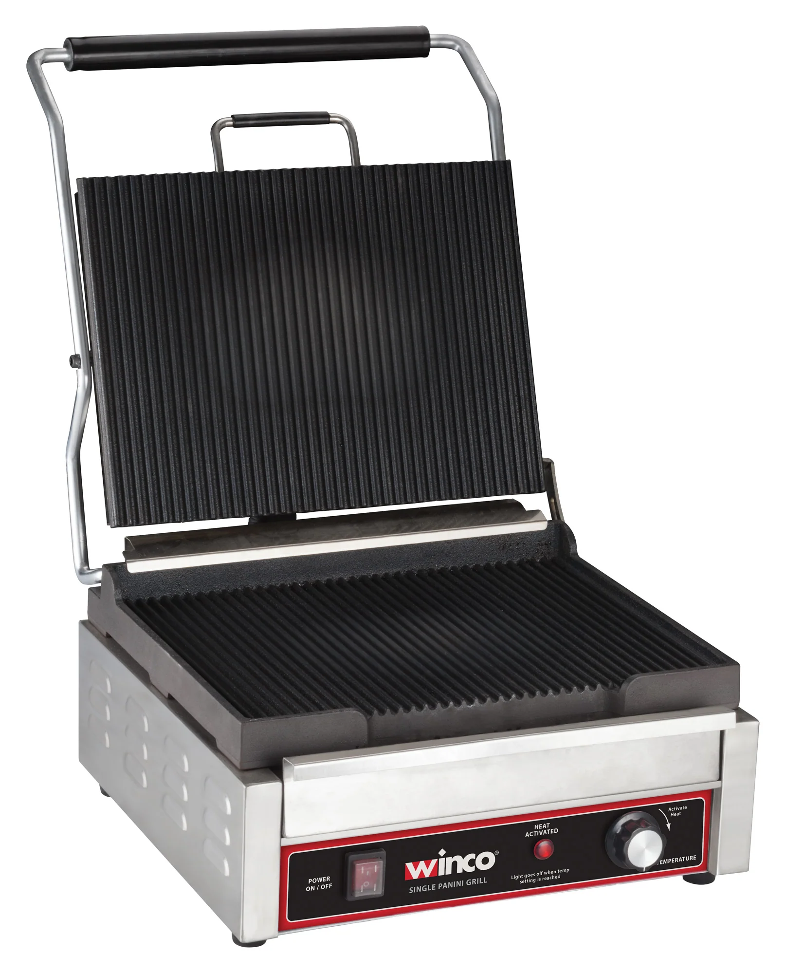 Winco EPG-1C 16 Inch Electric Panini Grill with Cast Iron Plates - Image 2