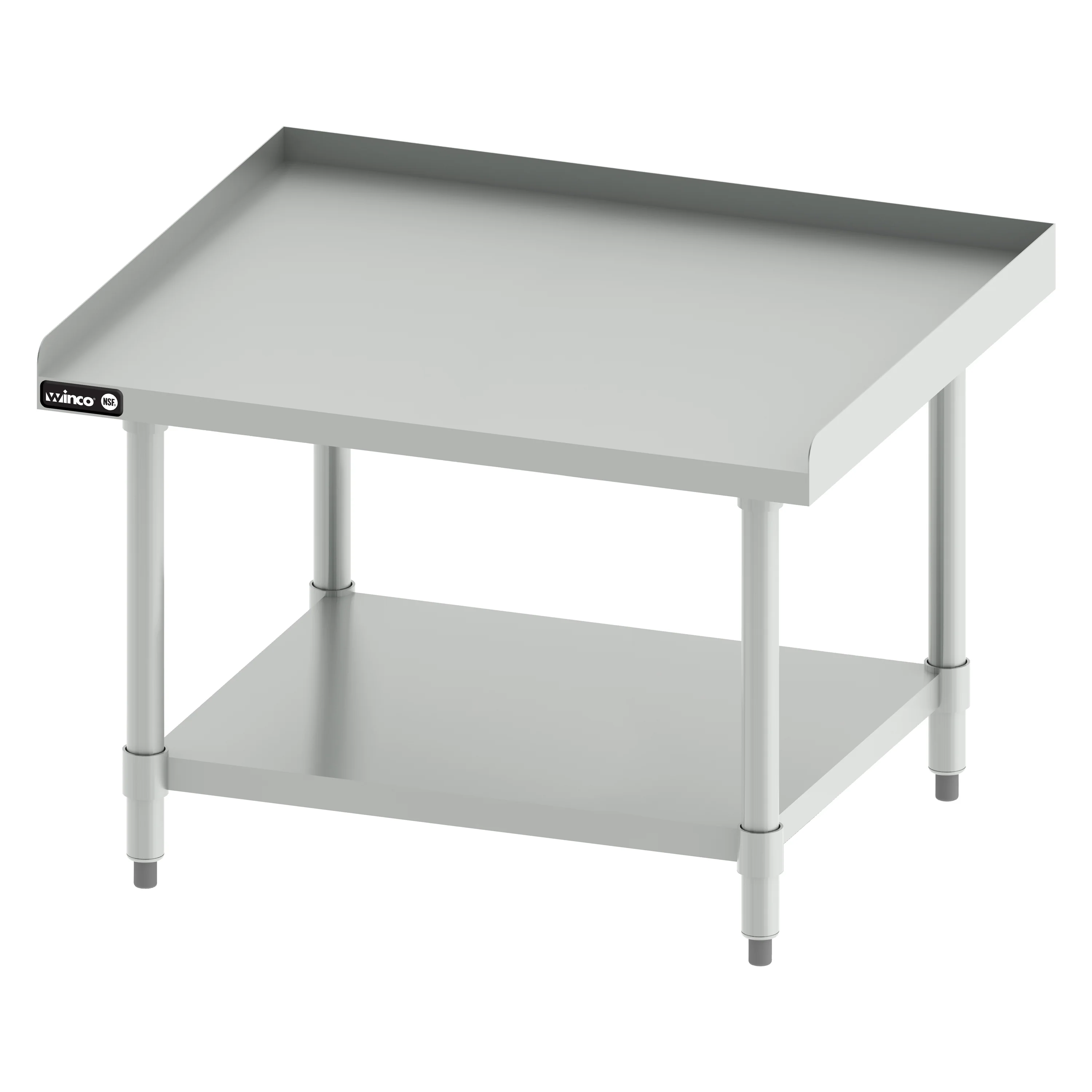 Winco ES-3630 36 Inch Stainless Steel Equipment Stand with Galvanized Legs