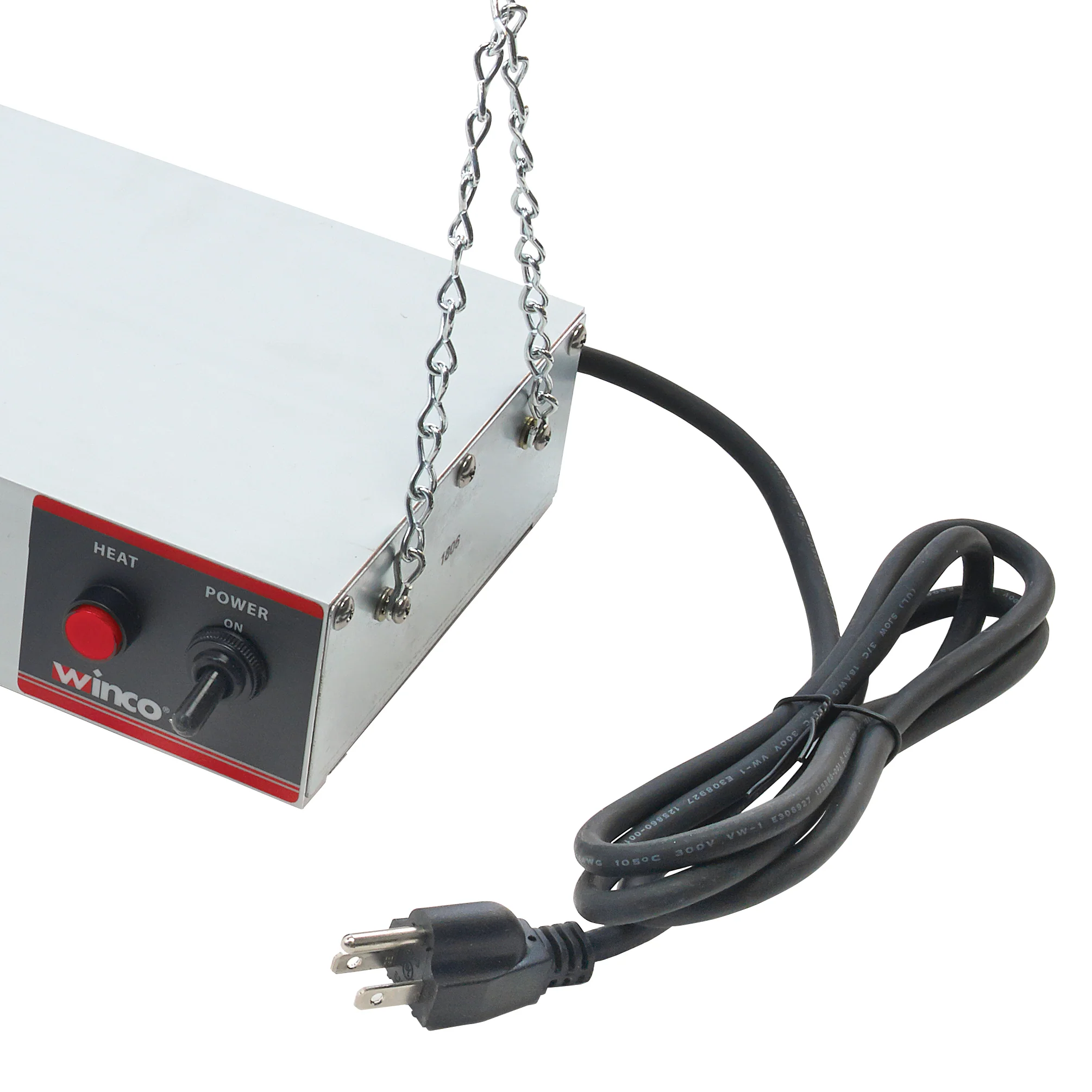 Winco ESH-60 60 Inch Electric Strip Heater Tubular Sheath Aluminum with Undermount Brackets - Image 3