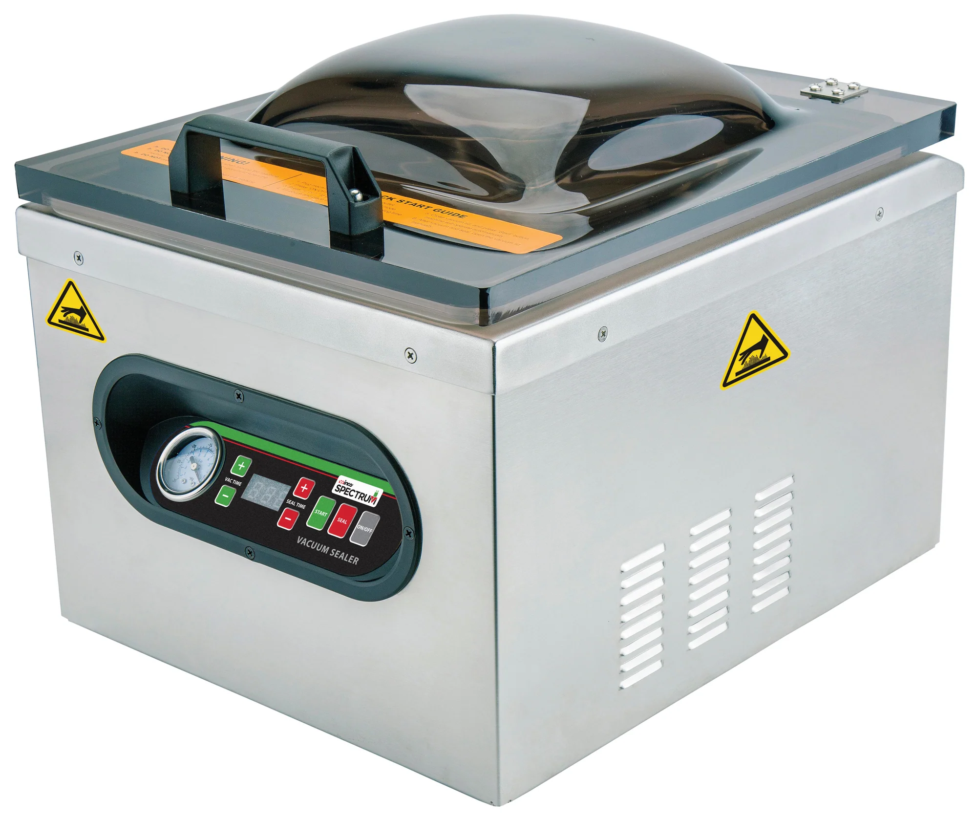 Winco EVPM-12 14 Inch Vacuum Packaging Machine Stainless Steel with Transparent Lid