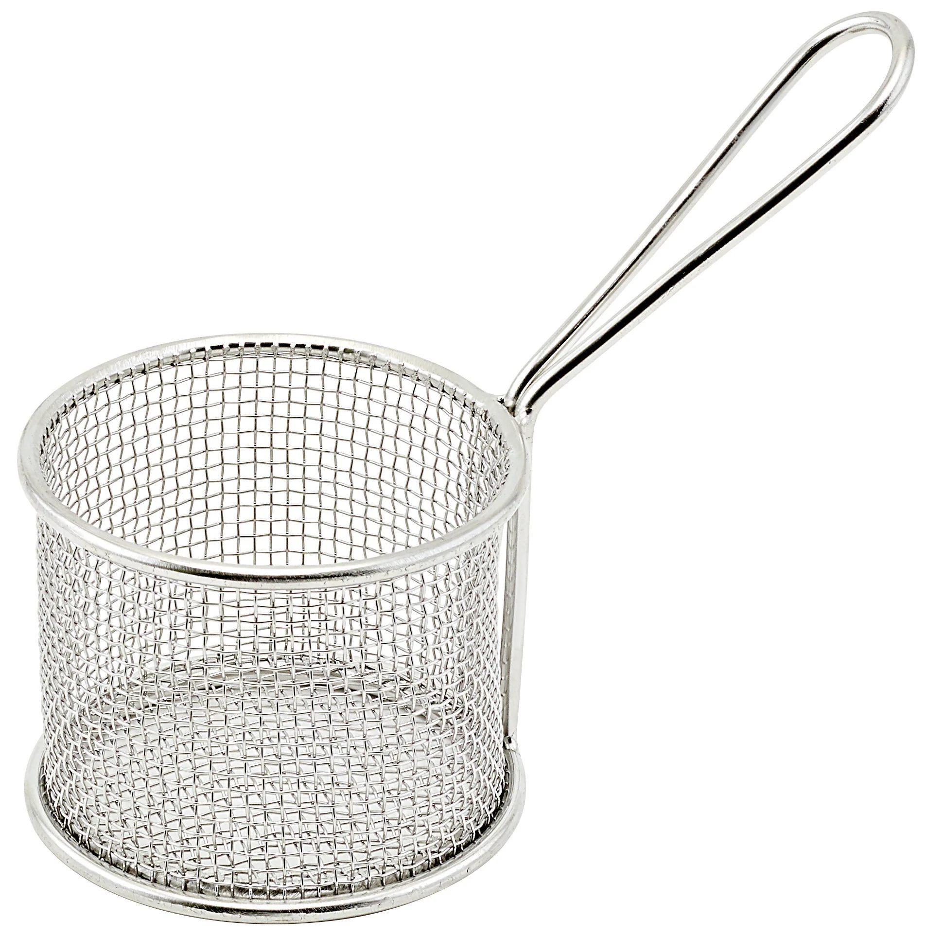Winco FBM-32R 3-3/4 Inch Diameter Mini Fry Basket Dishwasher Safe Stainless Steel - Image 3