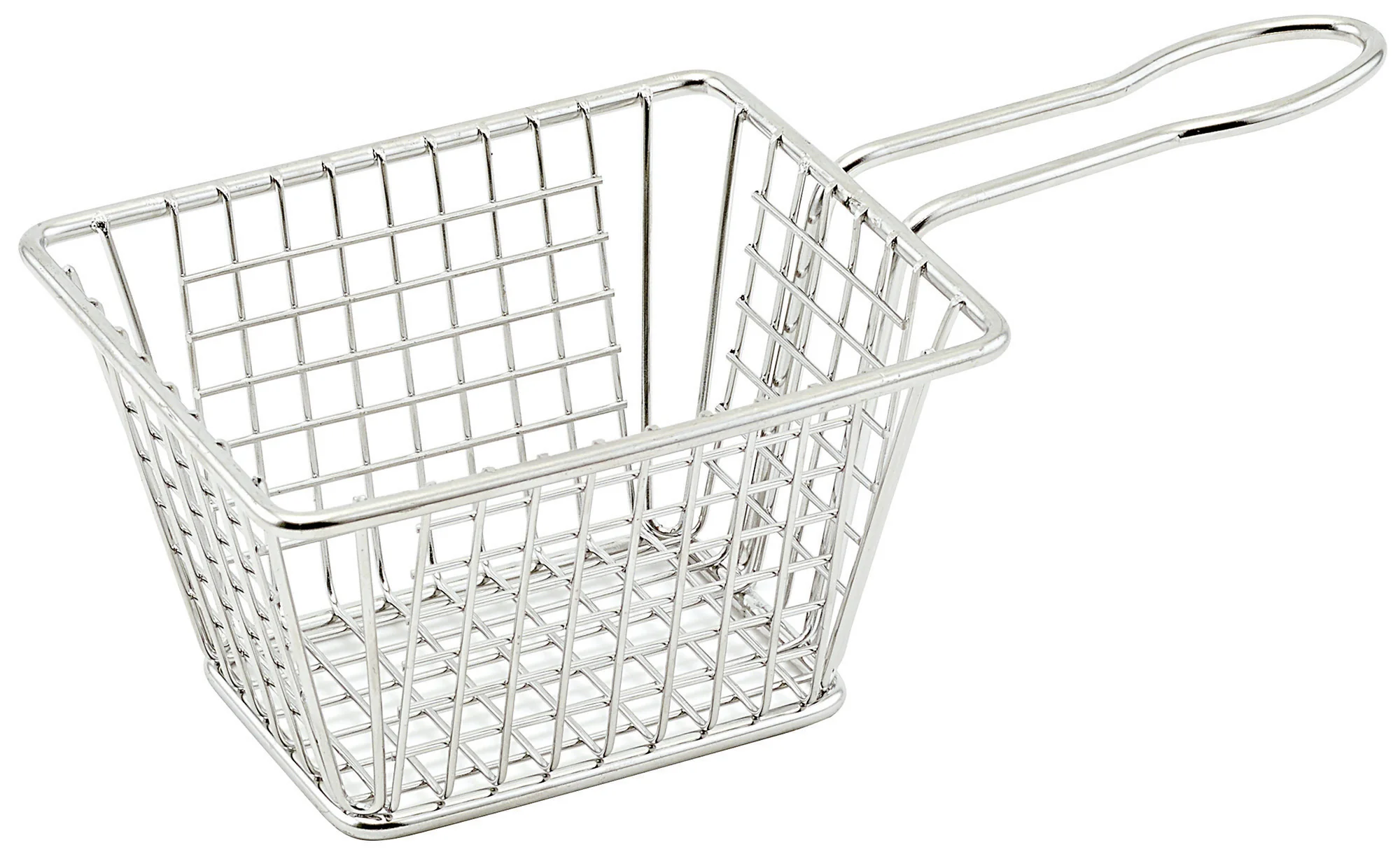 Winco FBM-544T 5 Inch Mini Fry Basket Dishwasher Safe Stainless Steel - Image 3