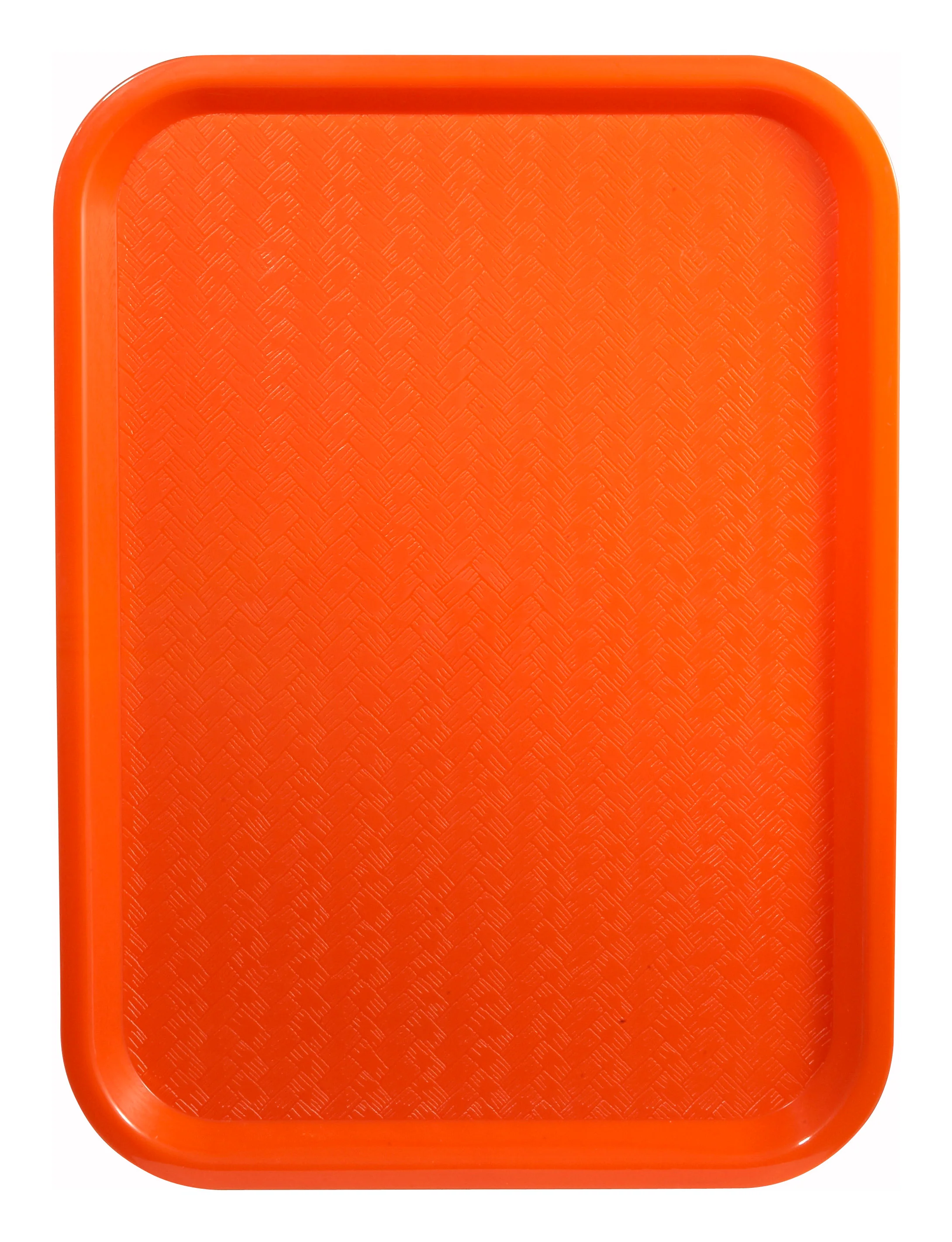 Winco FFT-1014O 10 Inch Fast Food Tray BPA Free Orange Polypropylene