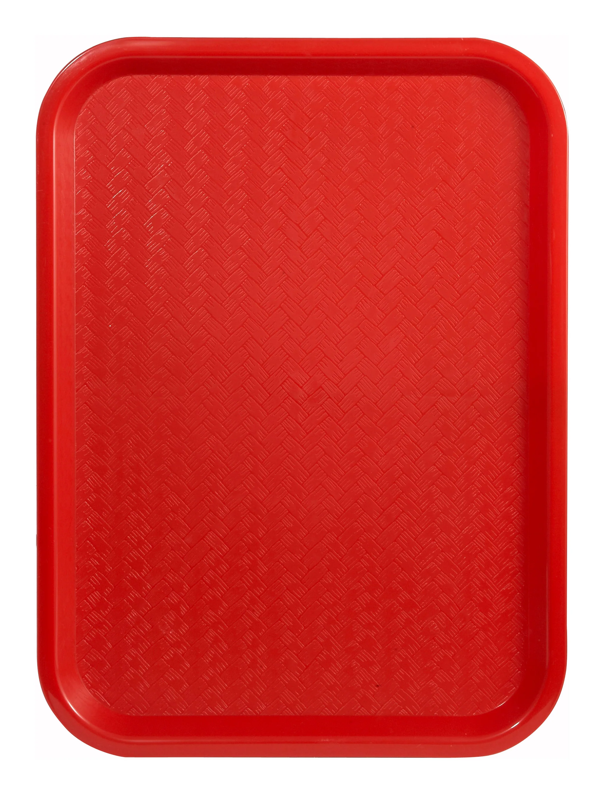 Winco FFT-1216R 12 Inch Tray Fast Food BPA Free Red Polypropylene