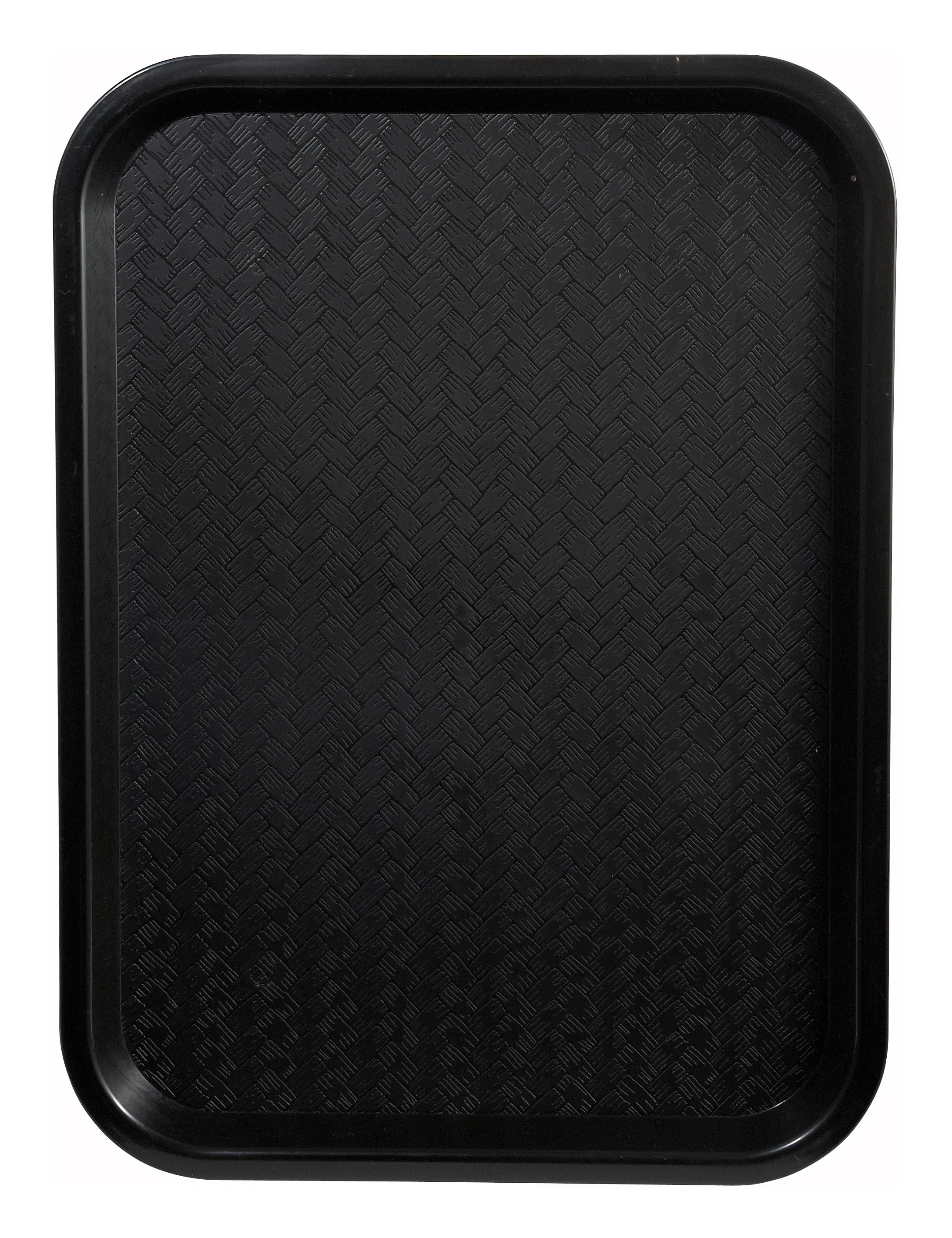 Winco FFT-1418K 18 Inch Fast Food Tray BPA Free NSF Polypropylene Black - Image 2