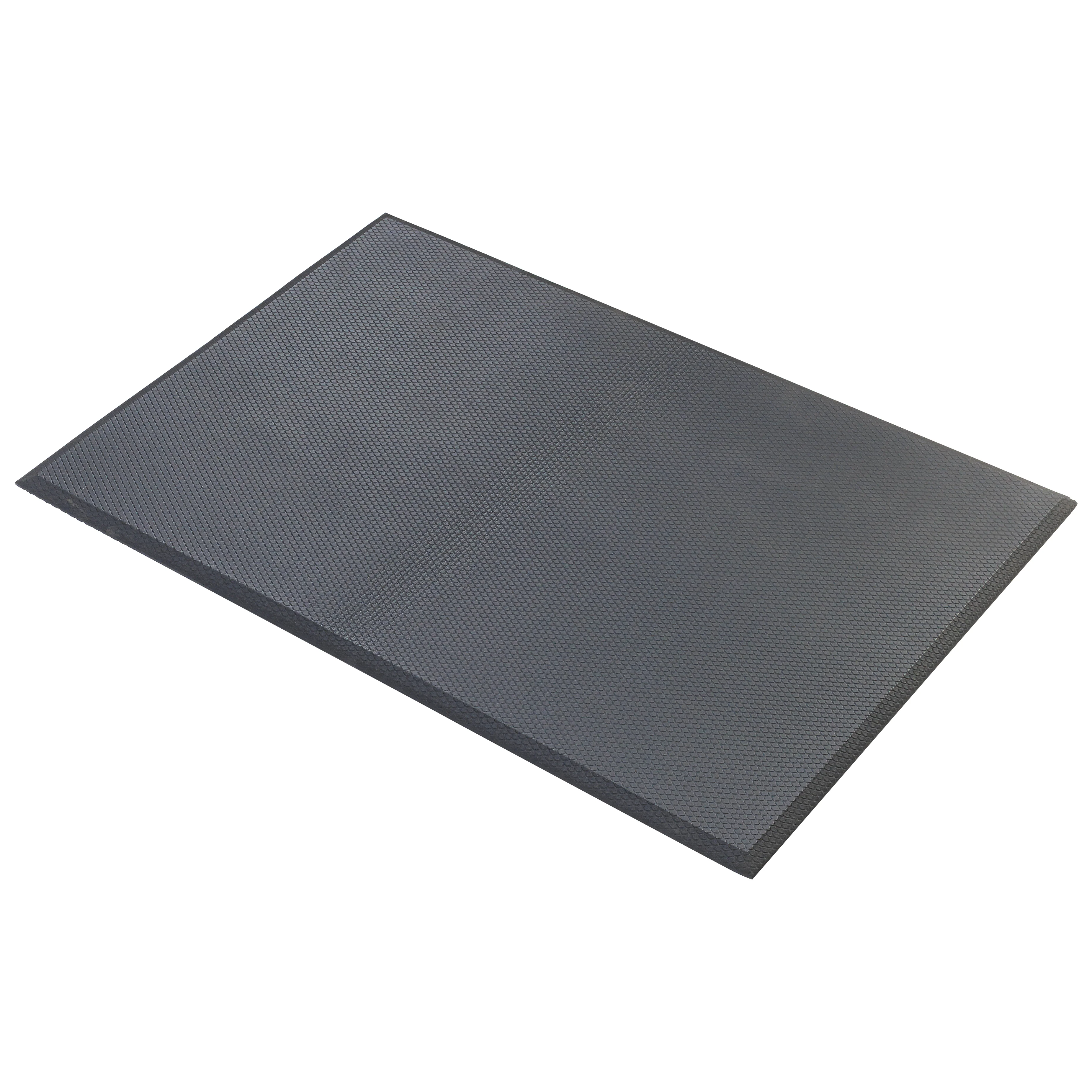 Winco FMG-23K 2 to 3 Inch Floor Mat Anti-slip Beveled Edges Rubber Black - Image 2