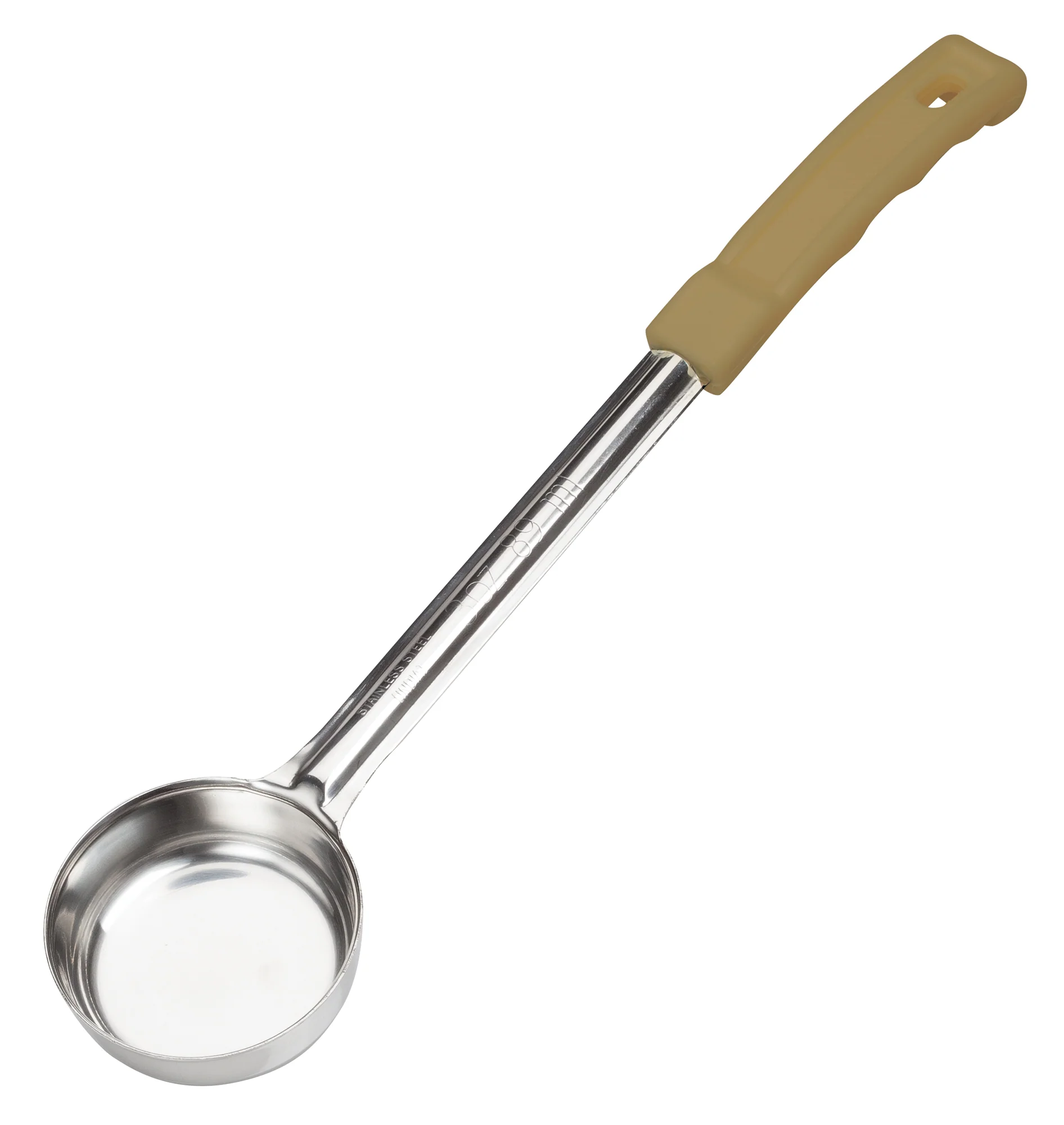 Winco FPSN-3 3 Oz Solid Food Portioner One-Piece Stainless Steel Beige Handle - Image 2