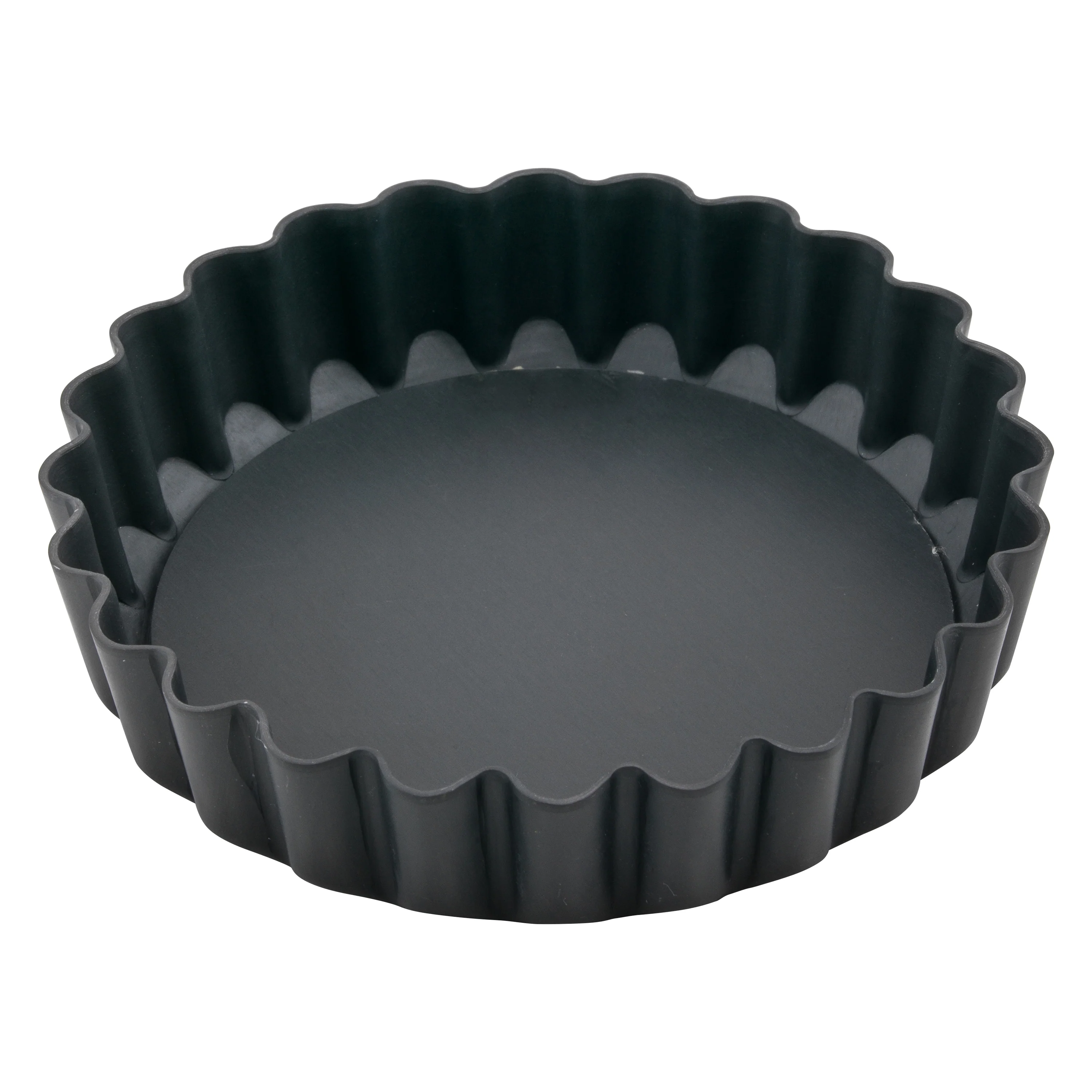 Winco FQP-4 4 Inch Quiche Pan Set Non-Stick Steel Removable Bottom