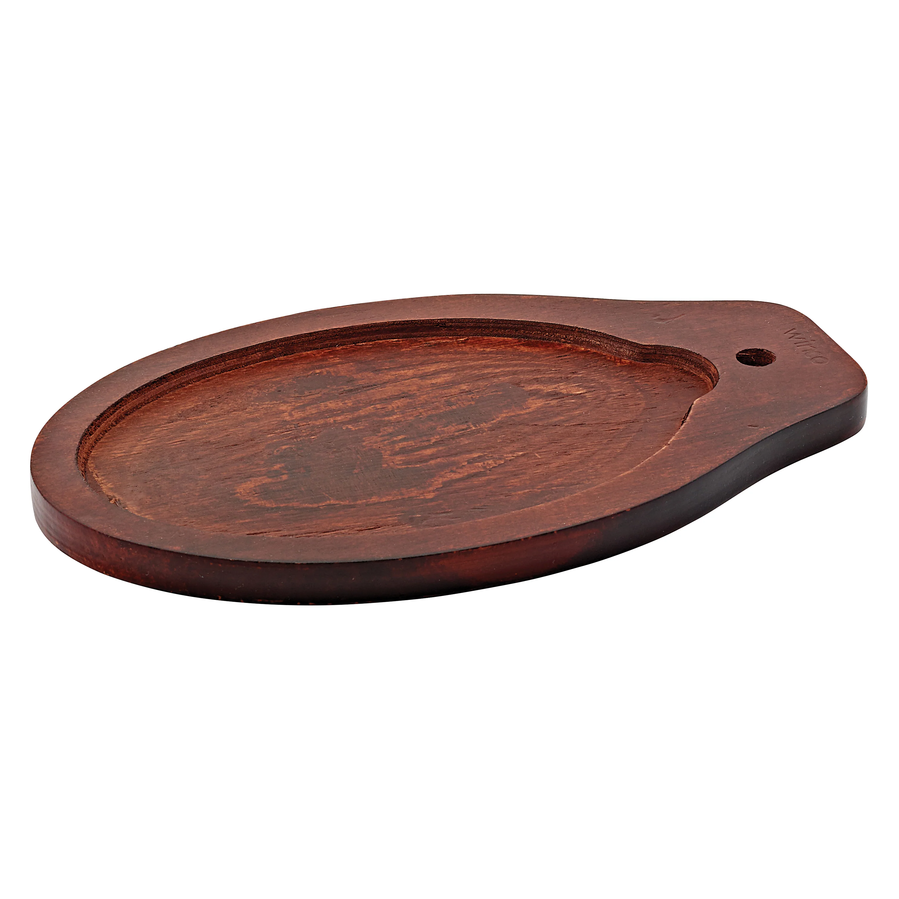 Winco FS-2-UL 12-3/4 Inch Width Fajita Server Underliner Wood Oval - Image 2