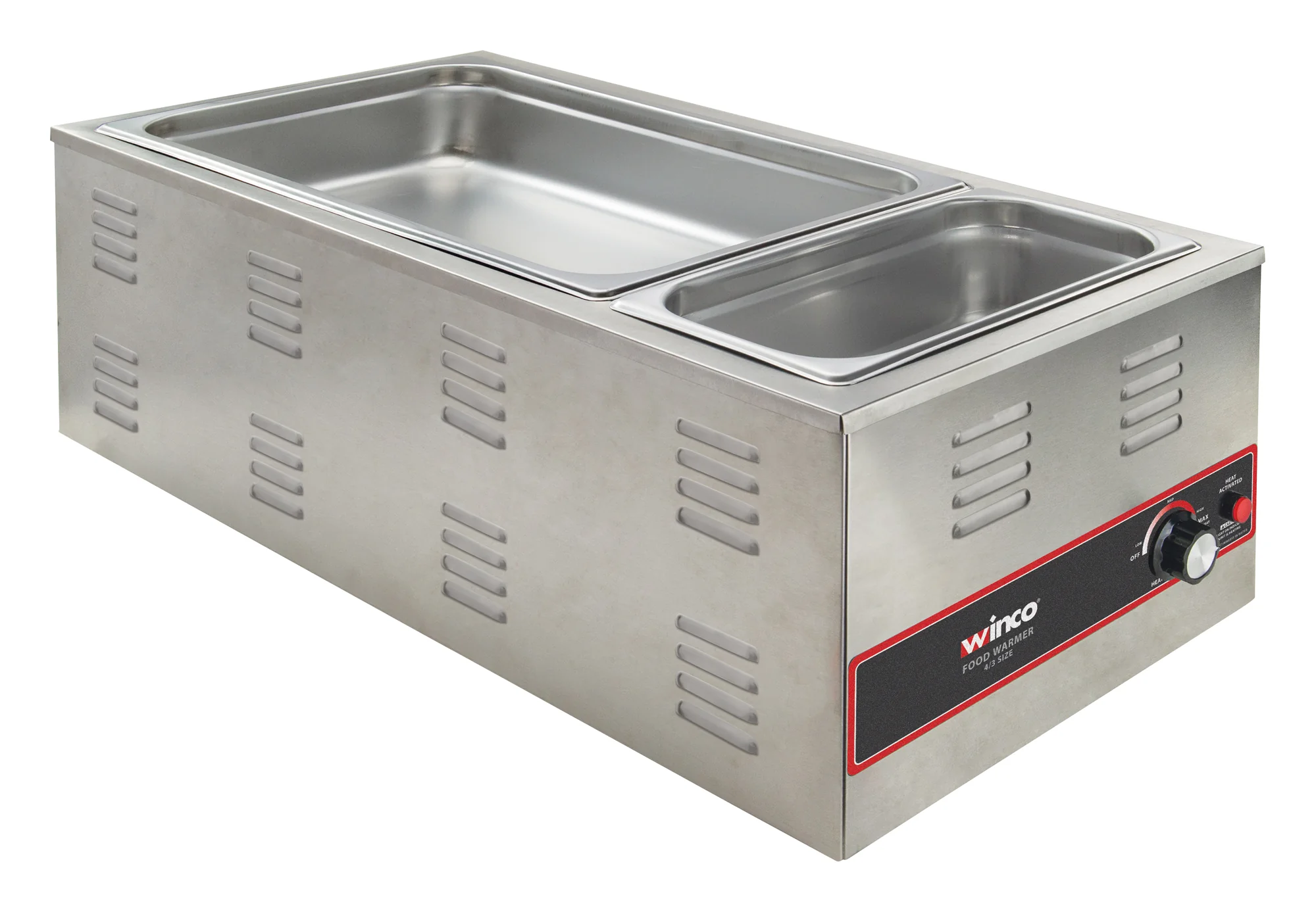 Winco FW-L600 14-5/8 Inch Electric Food Warmer Countertop Stainless Steel - Image 4