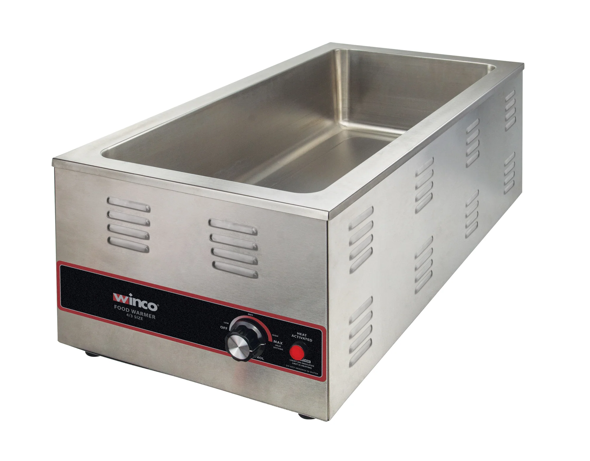 Winco FW-L600 14-5/8 Inch Electric Food Warmer Countertop Stainless Steel - Image 5
