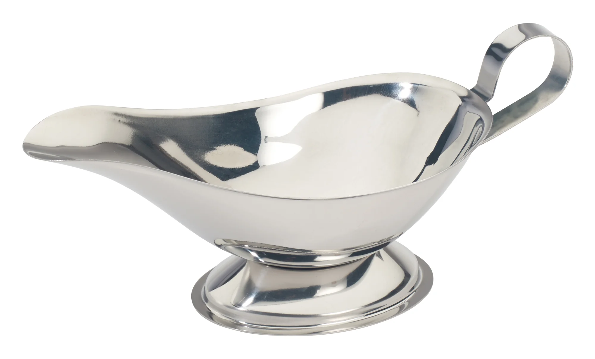 Winco GBS-10 10 Oz Gravy Sauce Boat with Handle Stainless Steel - Image 2