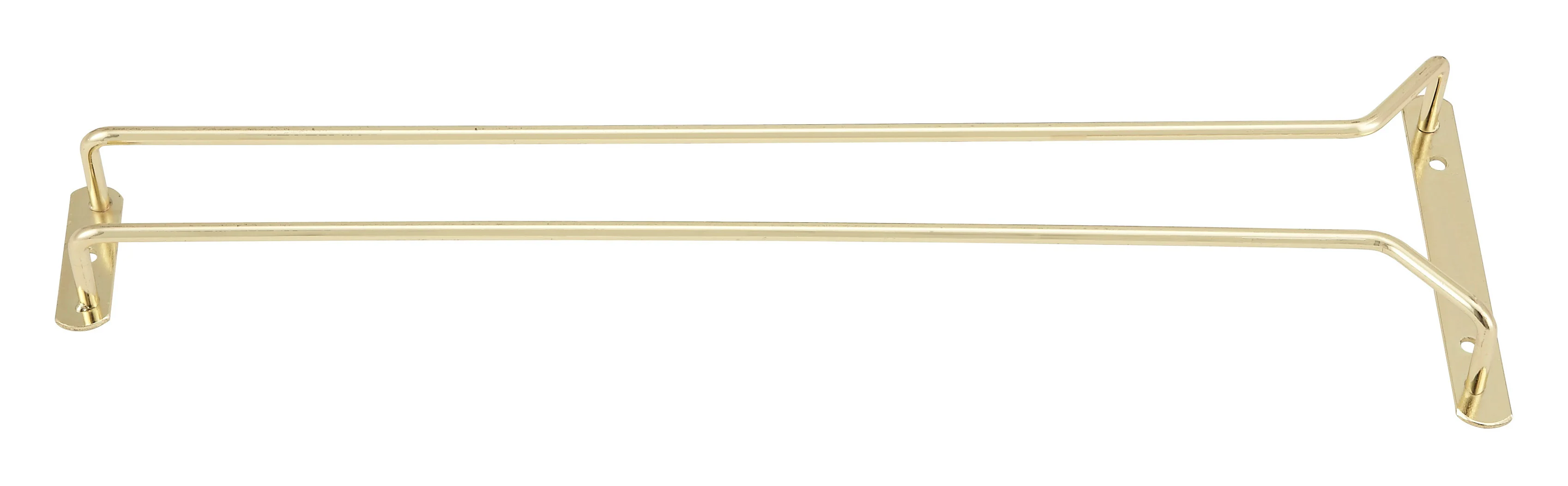 Winco GH-16 16 Inch Wire Glass Hanger Ceiling Mounted Brass Plated - Image 2