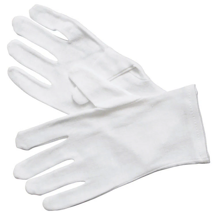 Winco GLC-L Large Service Gloves White Cotton Machine Washable Pack of 6 - Image 2