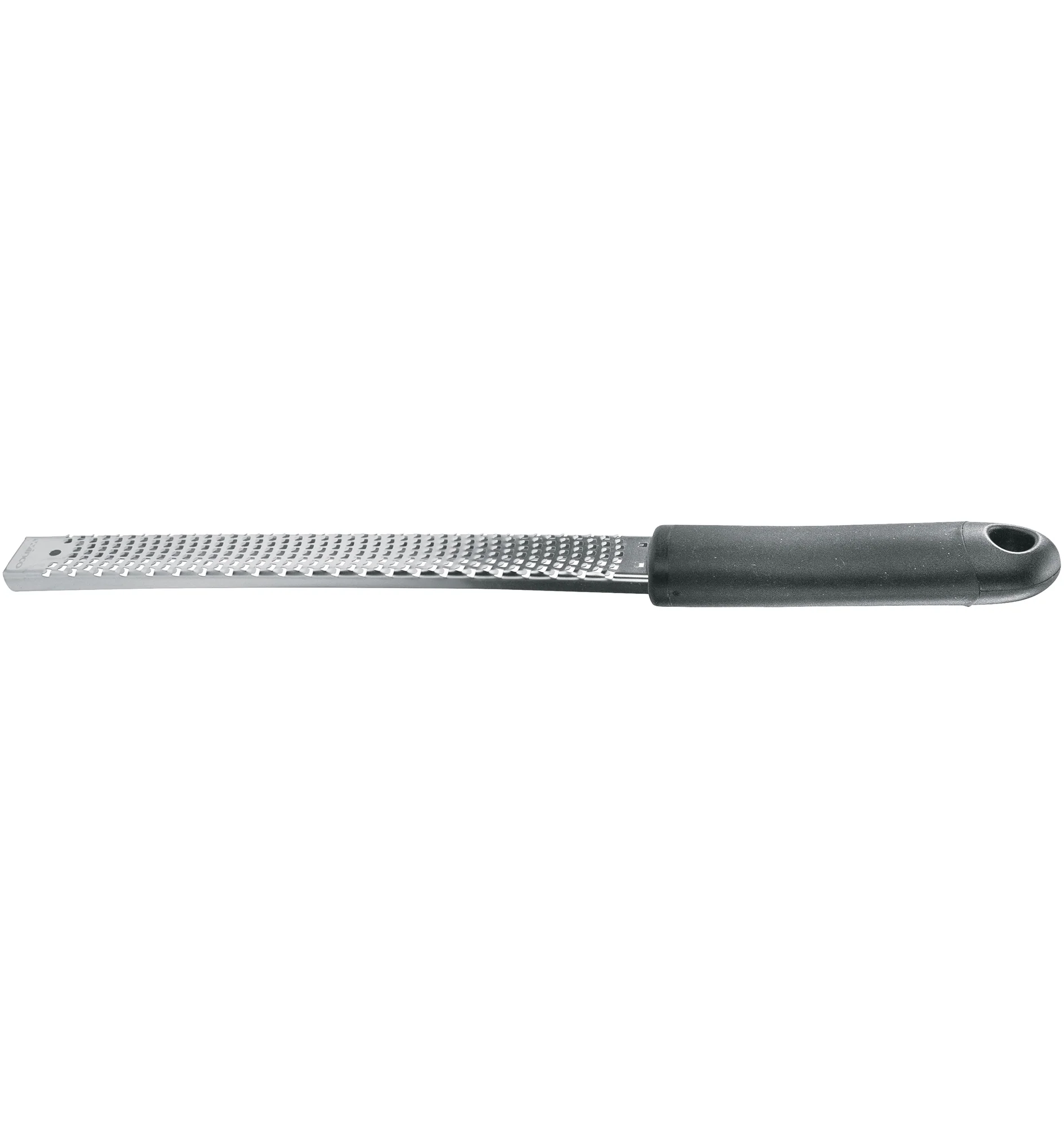 Winco GT-105 13-1/5 Inch Grater Manual Fine Blade with Cover Black Soft Grip Handle Stainless Steel - Image 3
