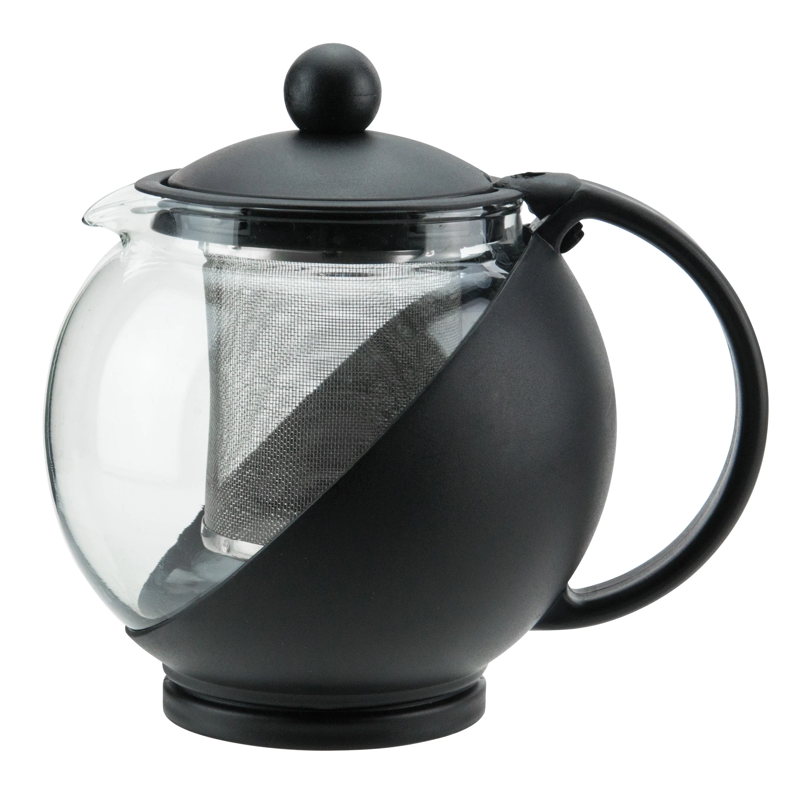 Winco GTP-25 25 Oz Teapot with Fine Mesh Strainer Glass and Plastic - Image 4