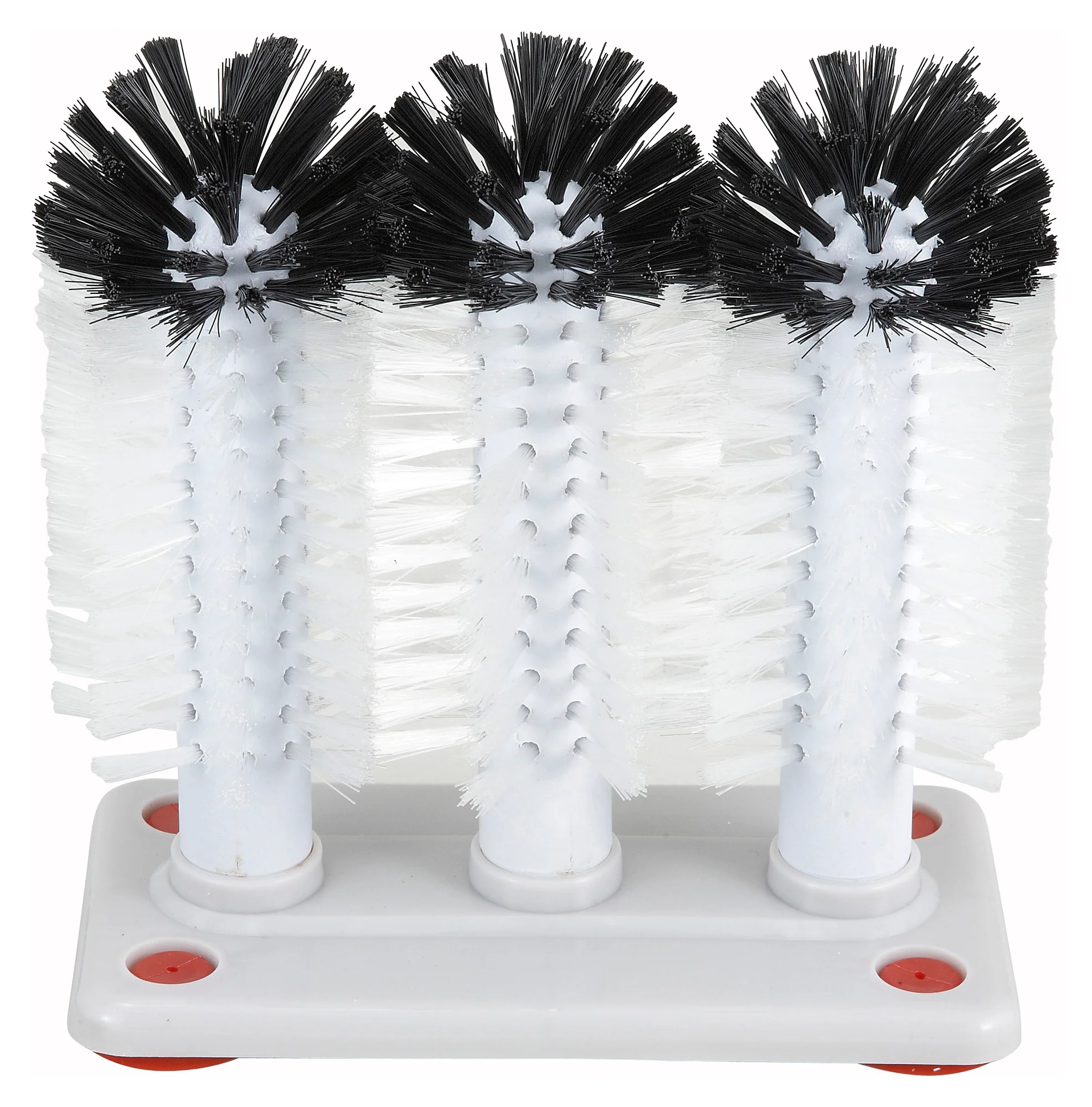 Winco GWB-3 Glass Washer Brush Set 3 Brushes With Base Dishwasher Safe Plastic