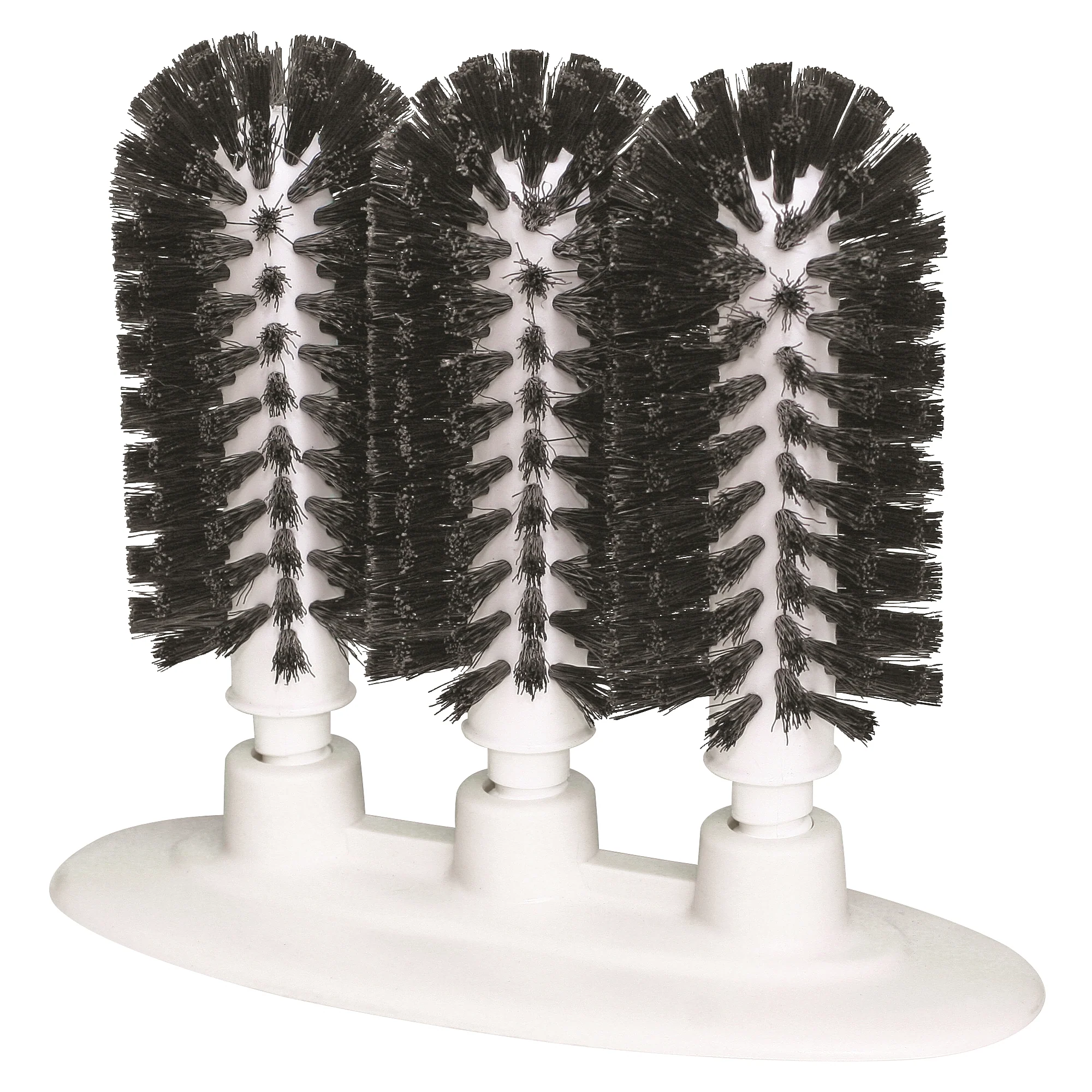Winco GWM-300 Bar Maid 3 Brush Manual Glass Washer with Suction Cup Base