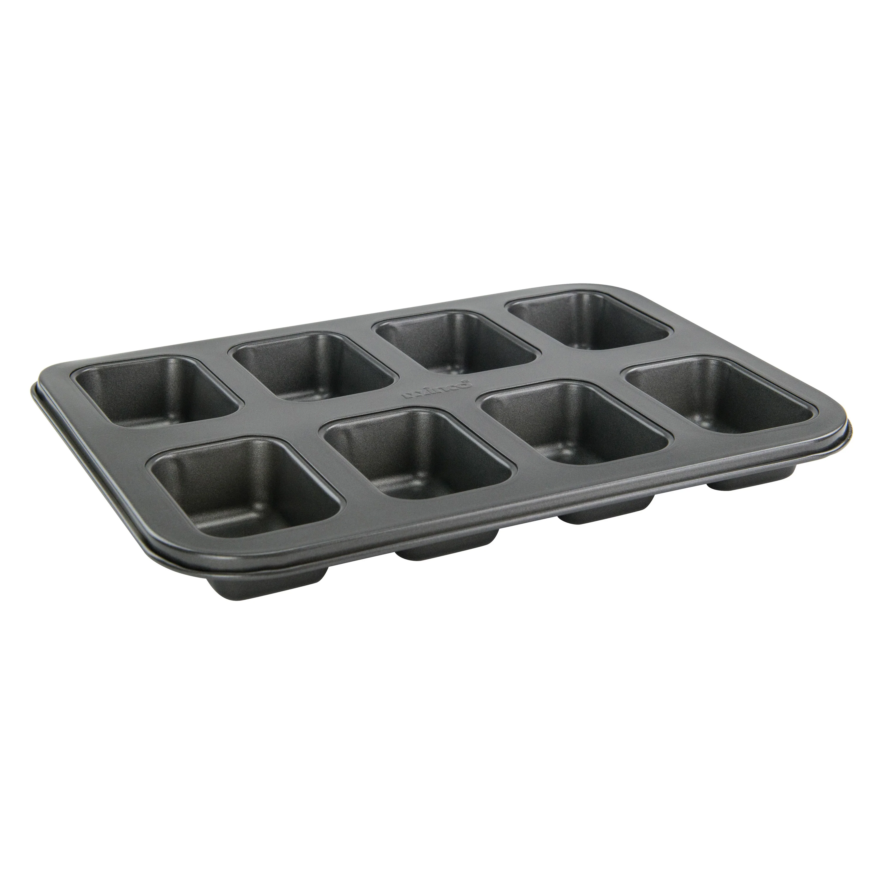 Winco HLF-8MN 14 Inch Mini Loaf Pan with 8 Compartment Non-Stick Carbon Steel - Image 3