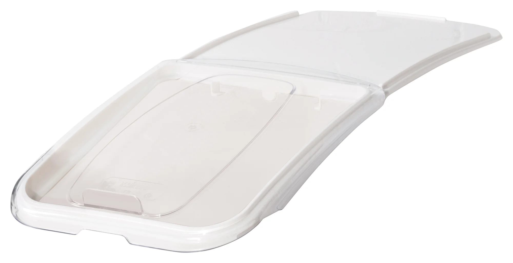 Winco IB-21-LE Lid NSF White/Clear Polycarbonate for IB-21 - Image 2