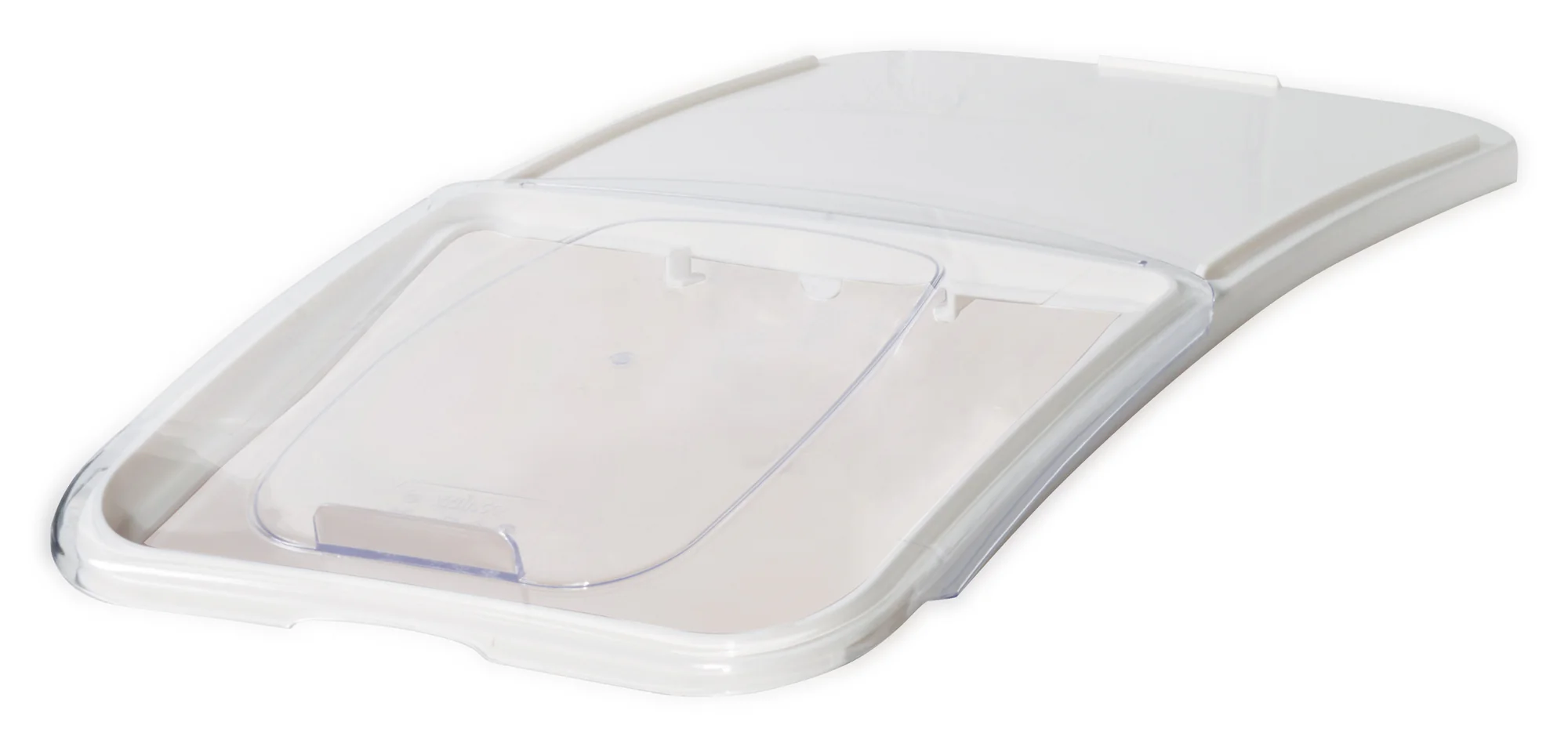 Winco IB-27-LE Lid NSF Compatible Polycarbonate White Clear Ingredient Bin - Image 2