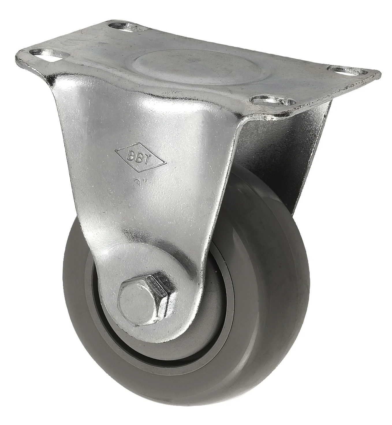 Winco IB-C3 3 Inch Caster Rigid 100 Lb Polyurethane Plate - Image 2