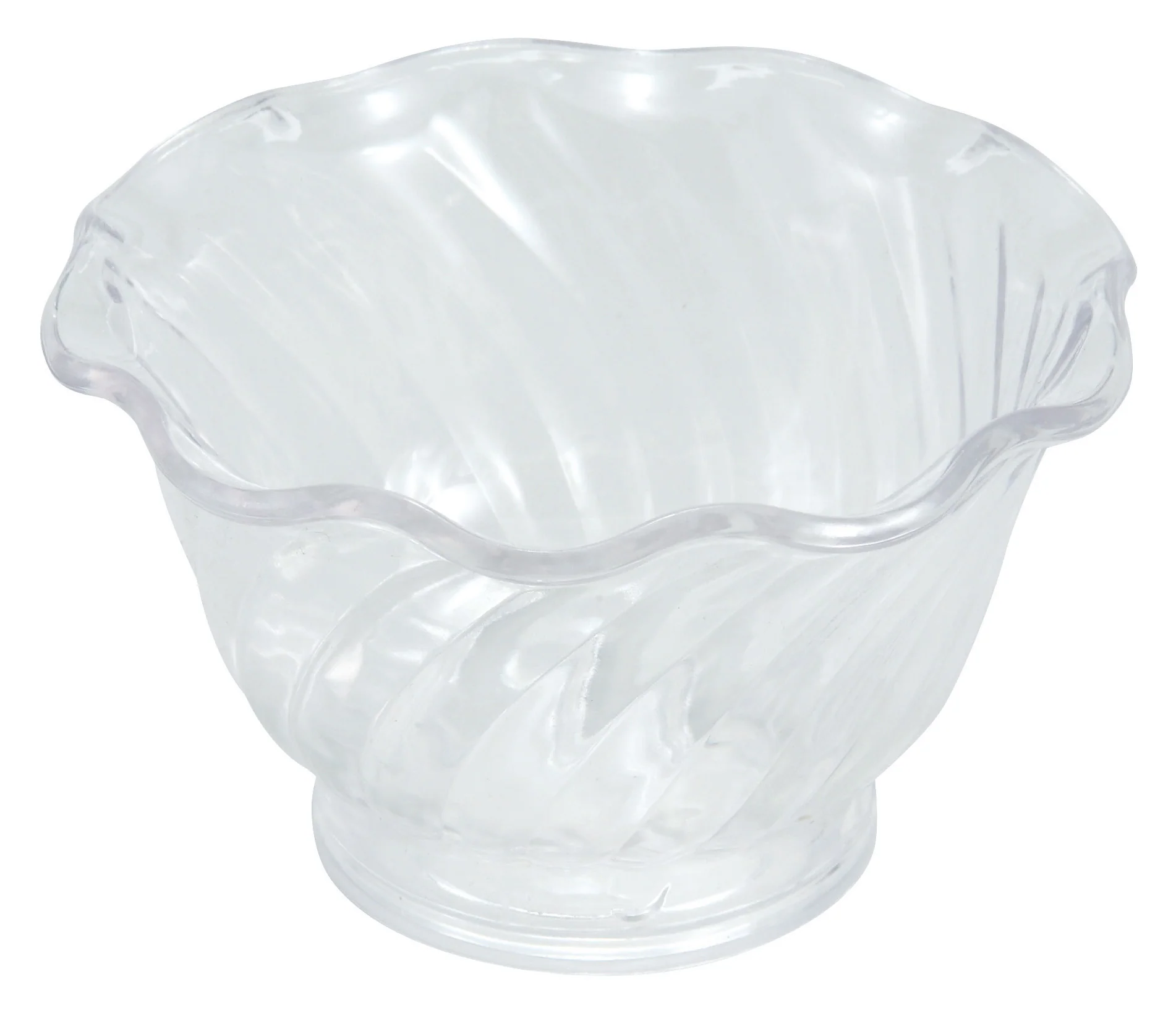 Winco ICC-5C 5 Oz Ice Cream/Berry Dish BPA Free SAN Plastic Clear - Image 2