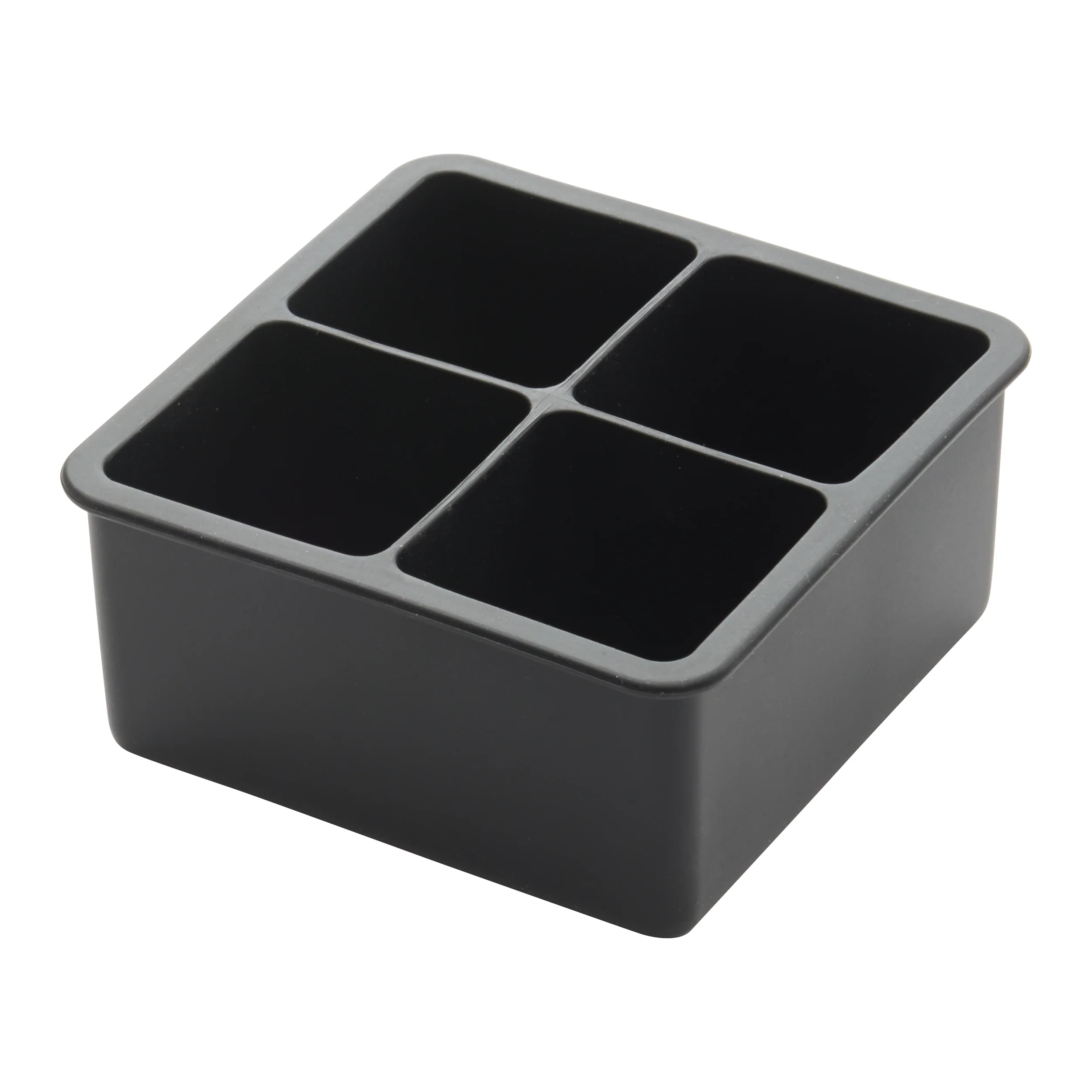 Winco ICCT-4R Ice Cube Tray 2 Inch Square Silicone Black - Ice Production - Image 2
