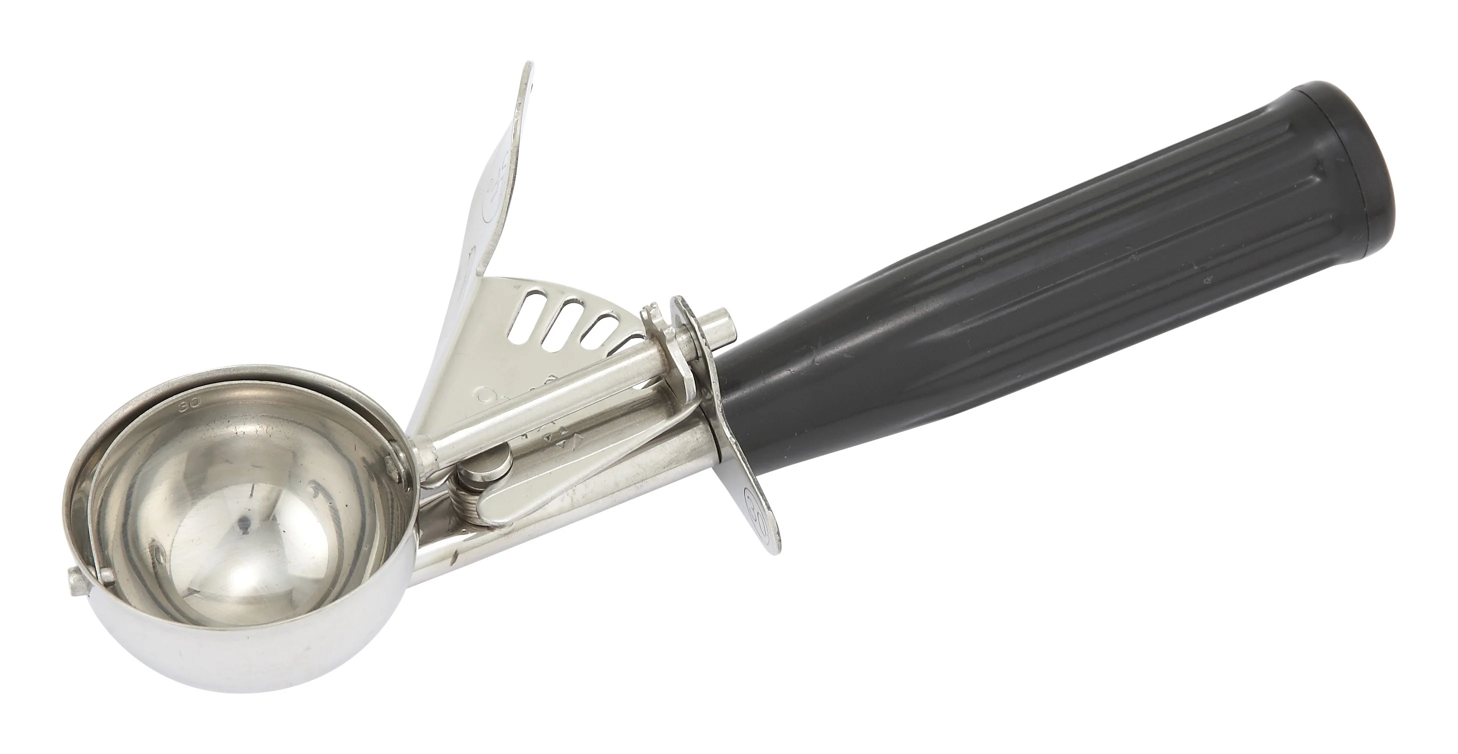 Winco ICD-30 1-1/4 Oz Ice Cream Disher Stainless Steel Plastic Handle Black - Image 3
